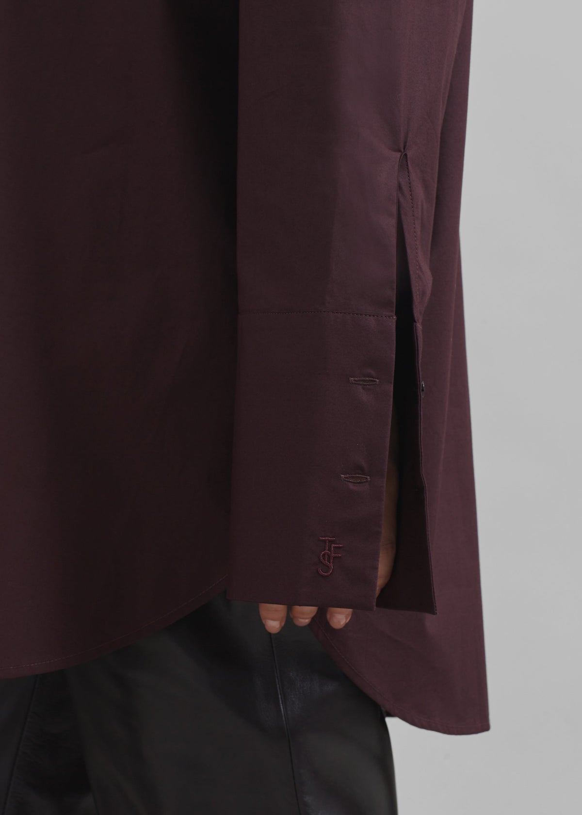 Helen Organic Cotton Long Shirt - Dark Plum - 7