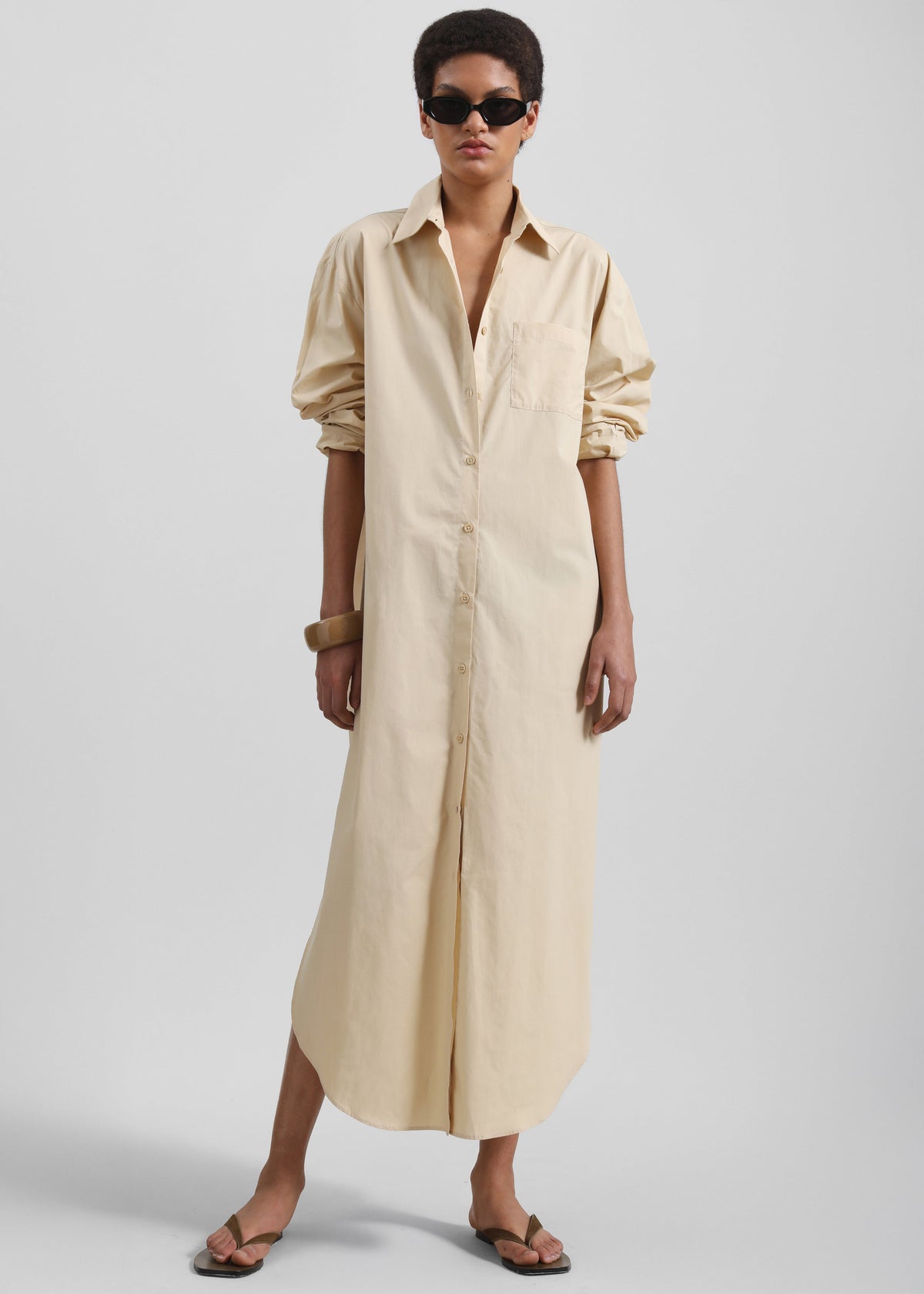 Helena Shirt Dress - Beige - 6