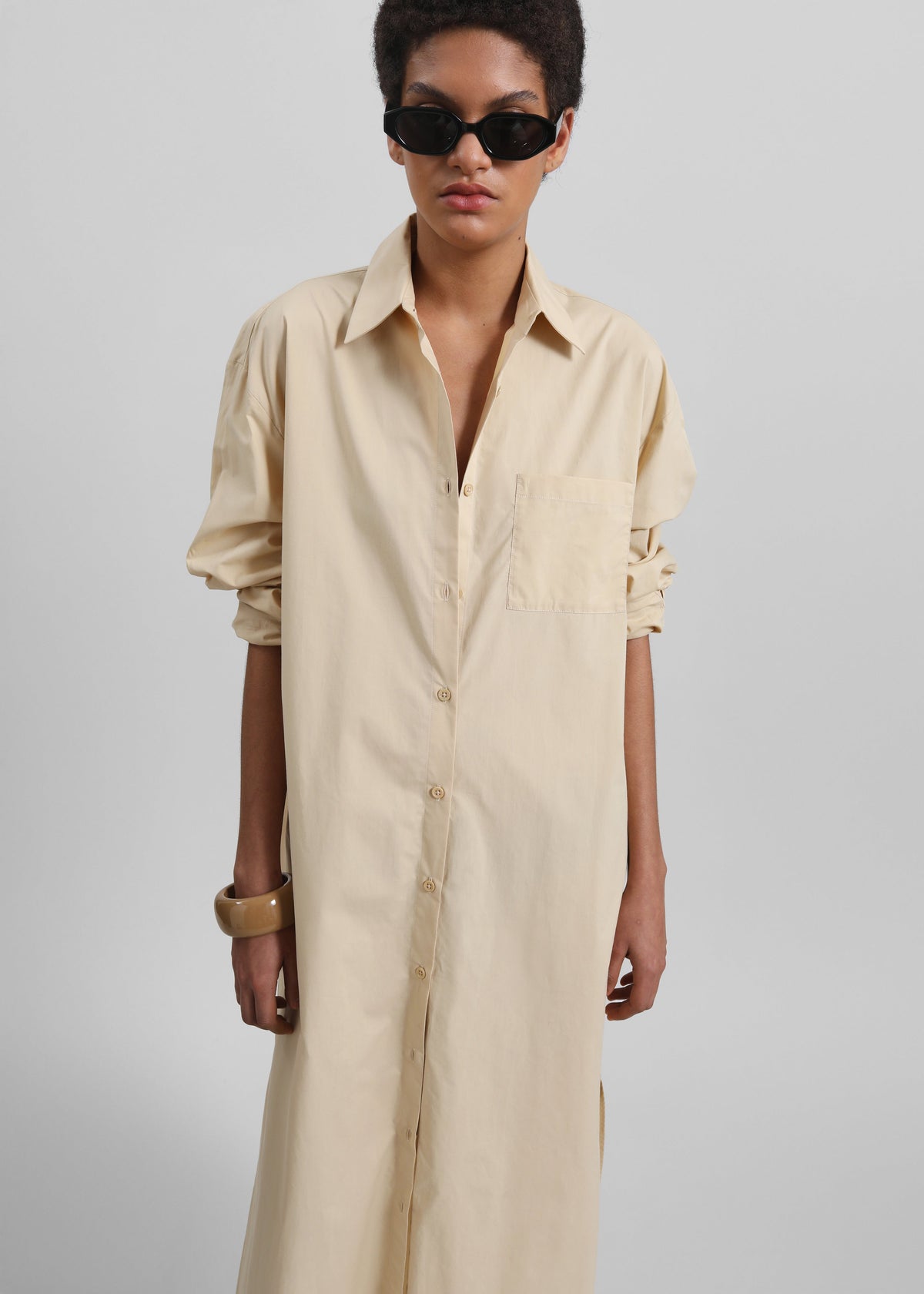 Helena Shirt Dress - Beige - 2