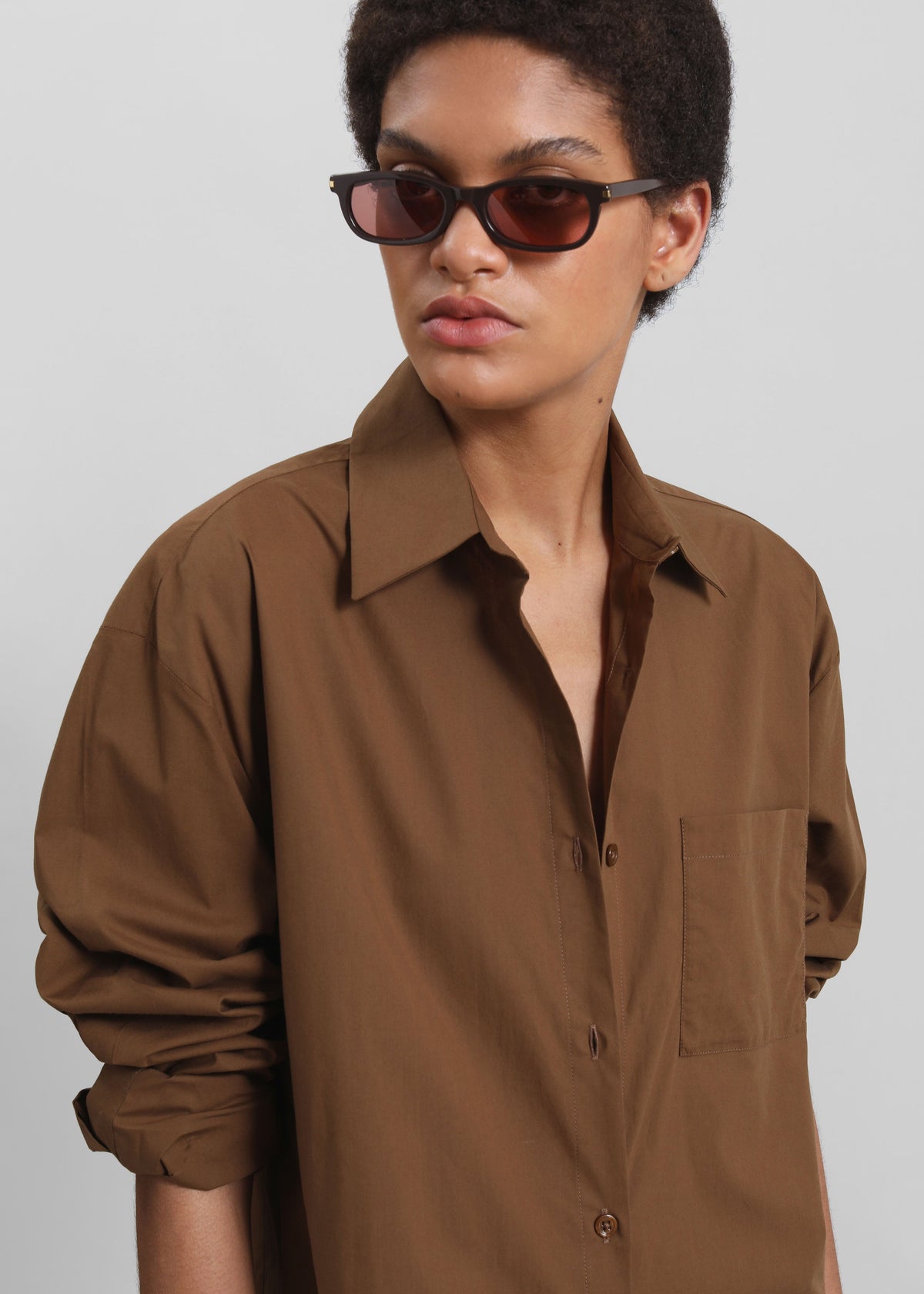 Helena Shirt Dress - Brown - 3