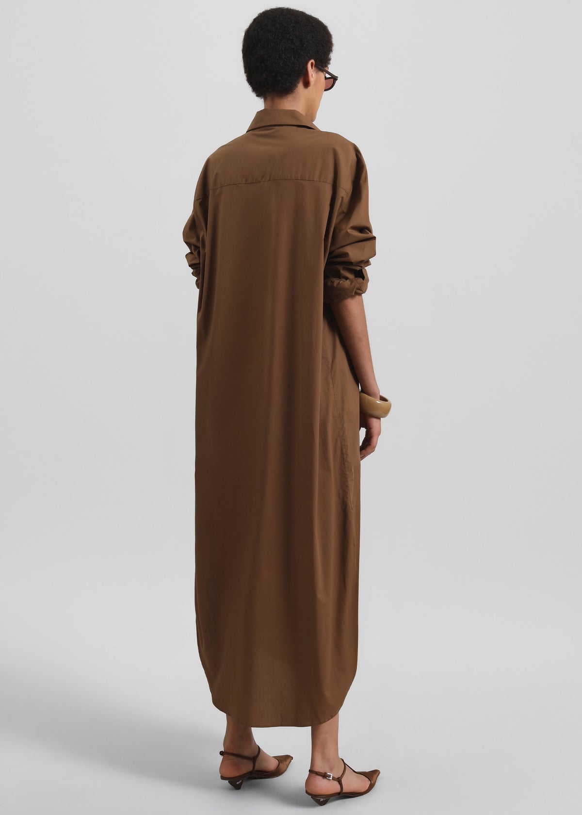Helena Shirt Dress - Brown - 5