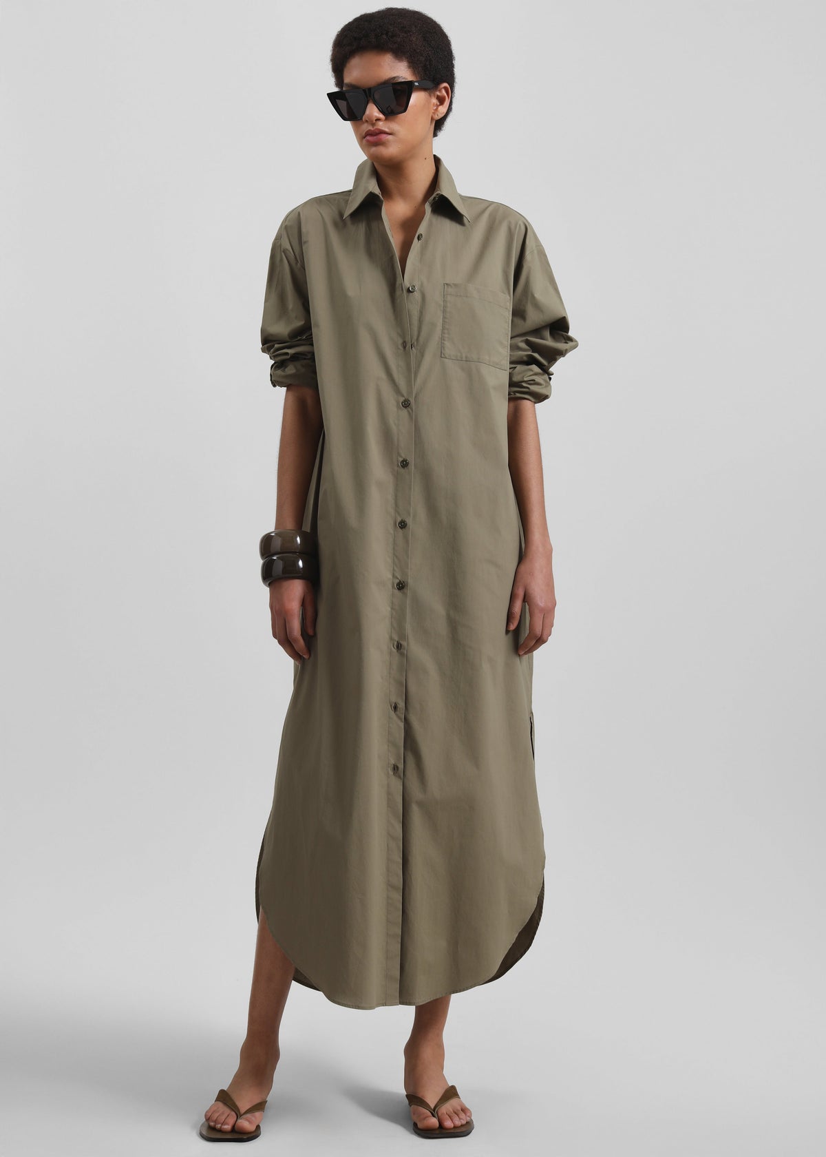 Helena Shirt Dress - Khaki - 5
