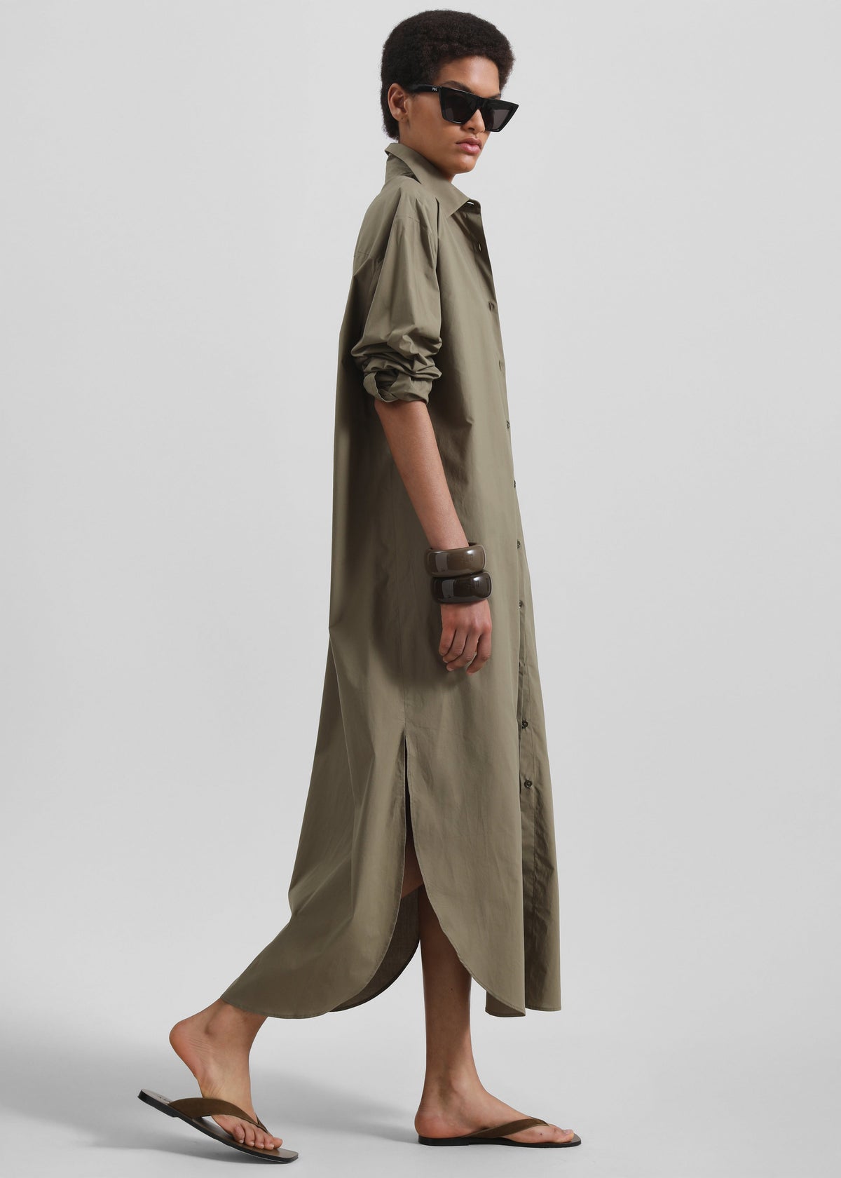 Helena Shirt Dress - Khaki - 4