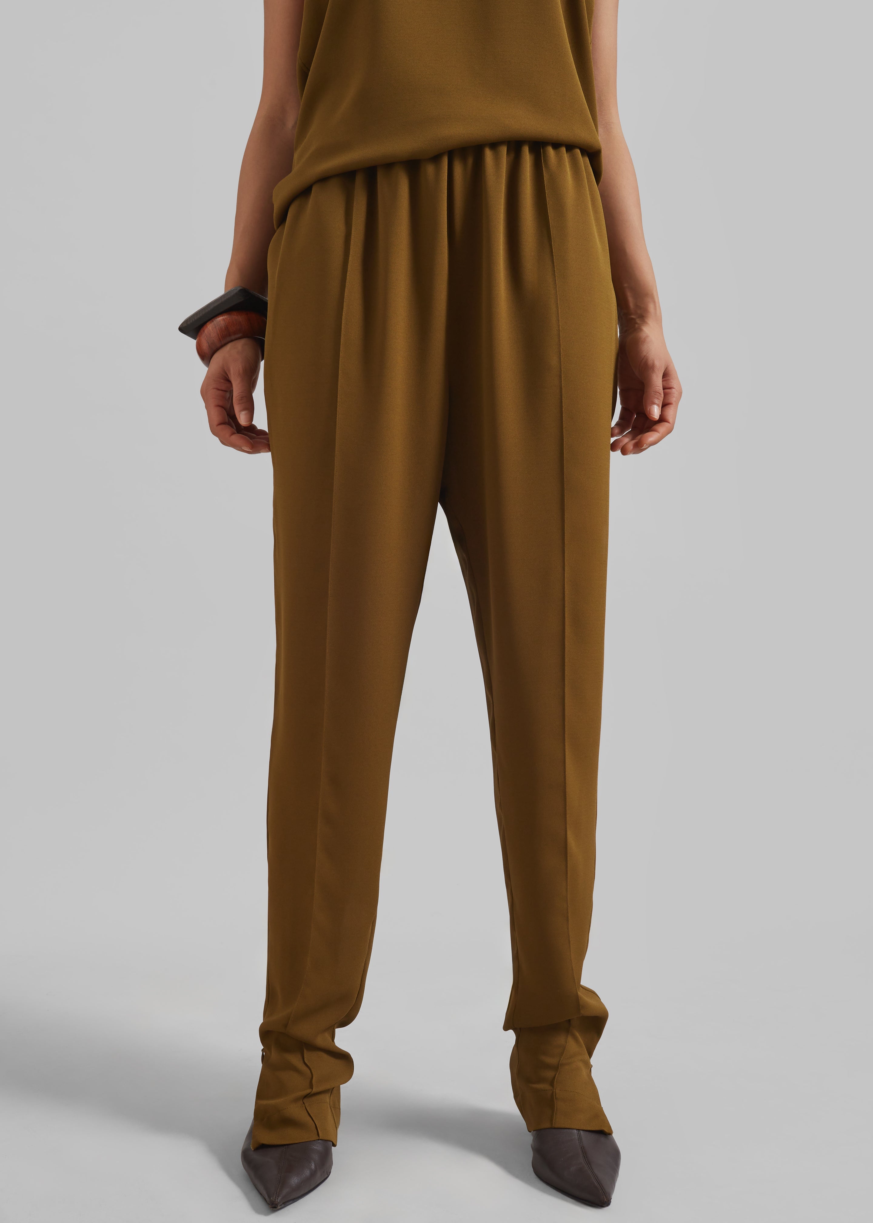 Hilo Fluid Slim Pants - Khaki Bronze - 2