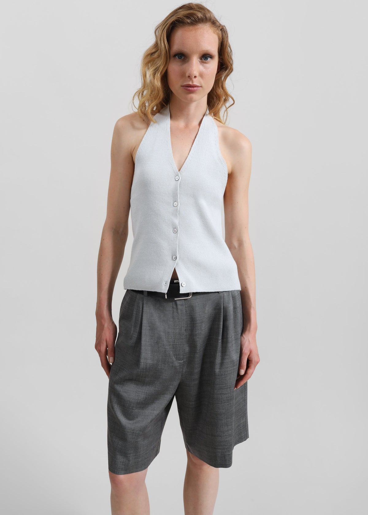 Himi Knit Halter Top - Stone - 6