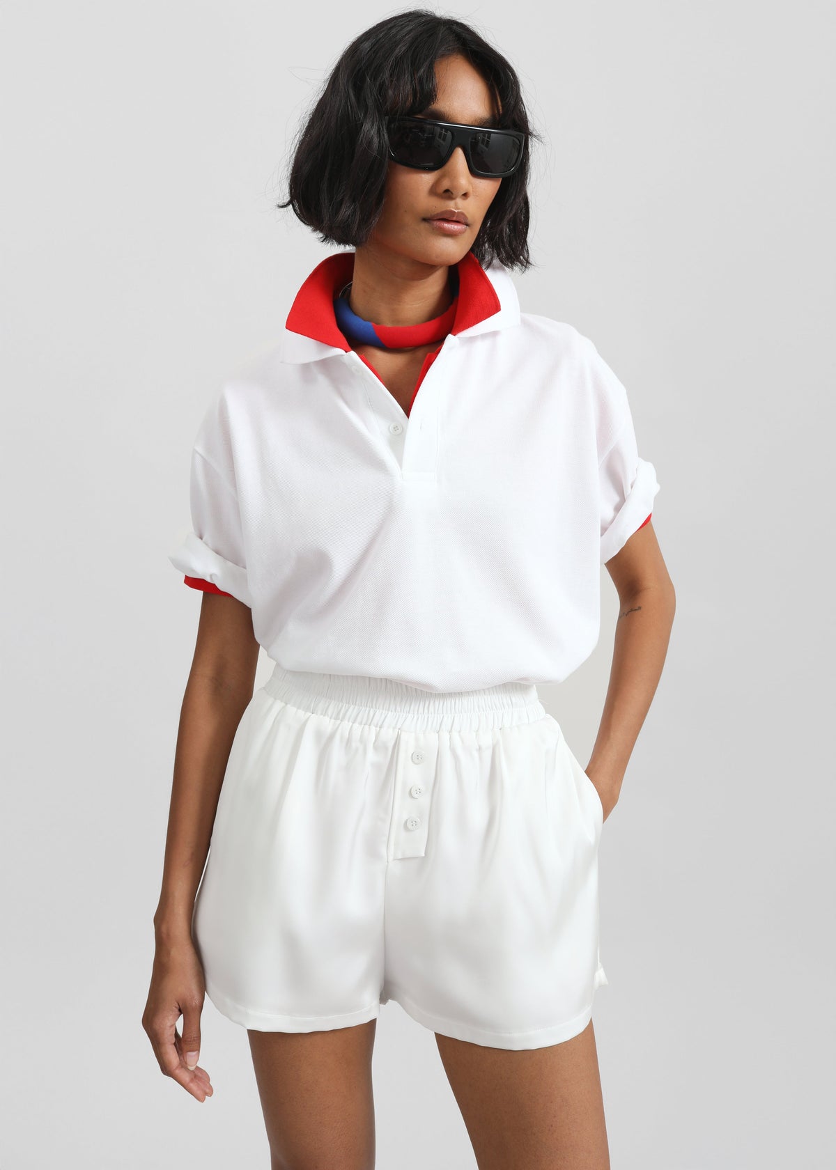 Ilsen Satin Boxer Shorts - White - 4