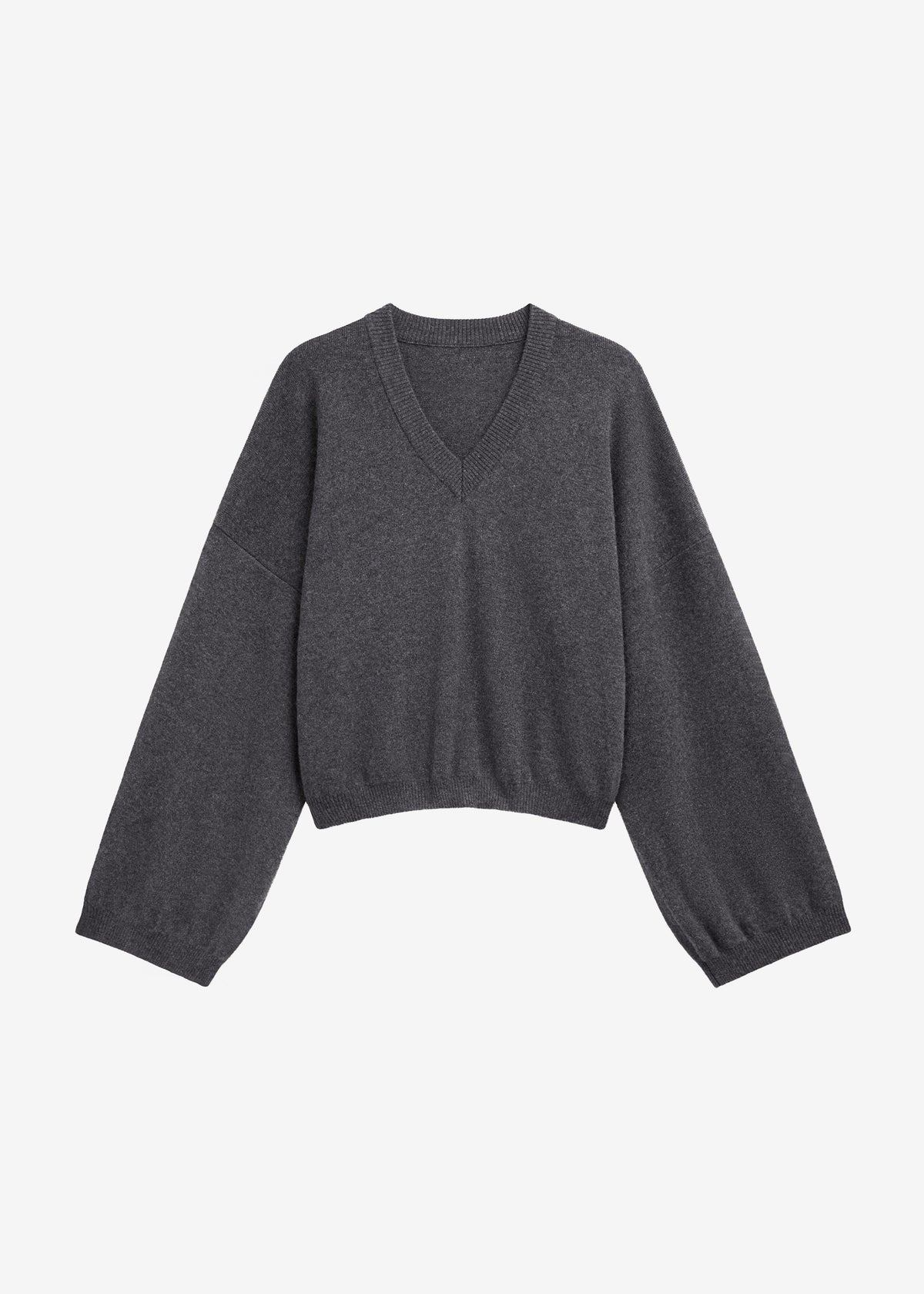 Ilston V-Neck Sweater - Grey - 10