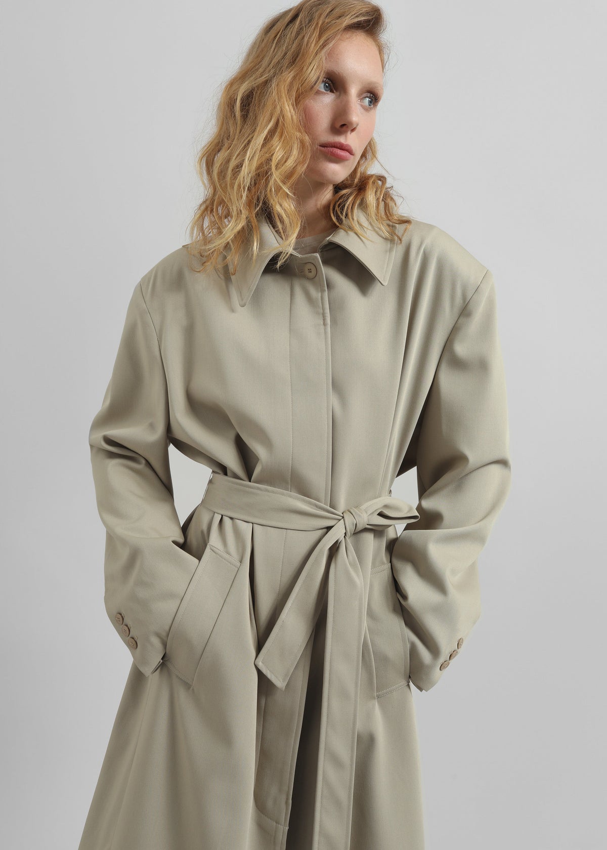 Indore Long Coat - Beige - 4