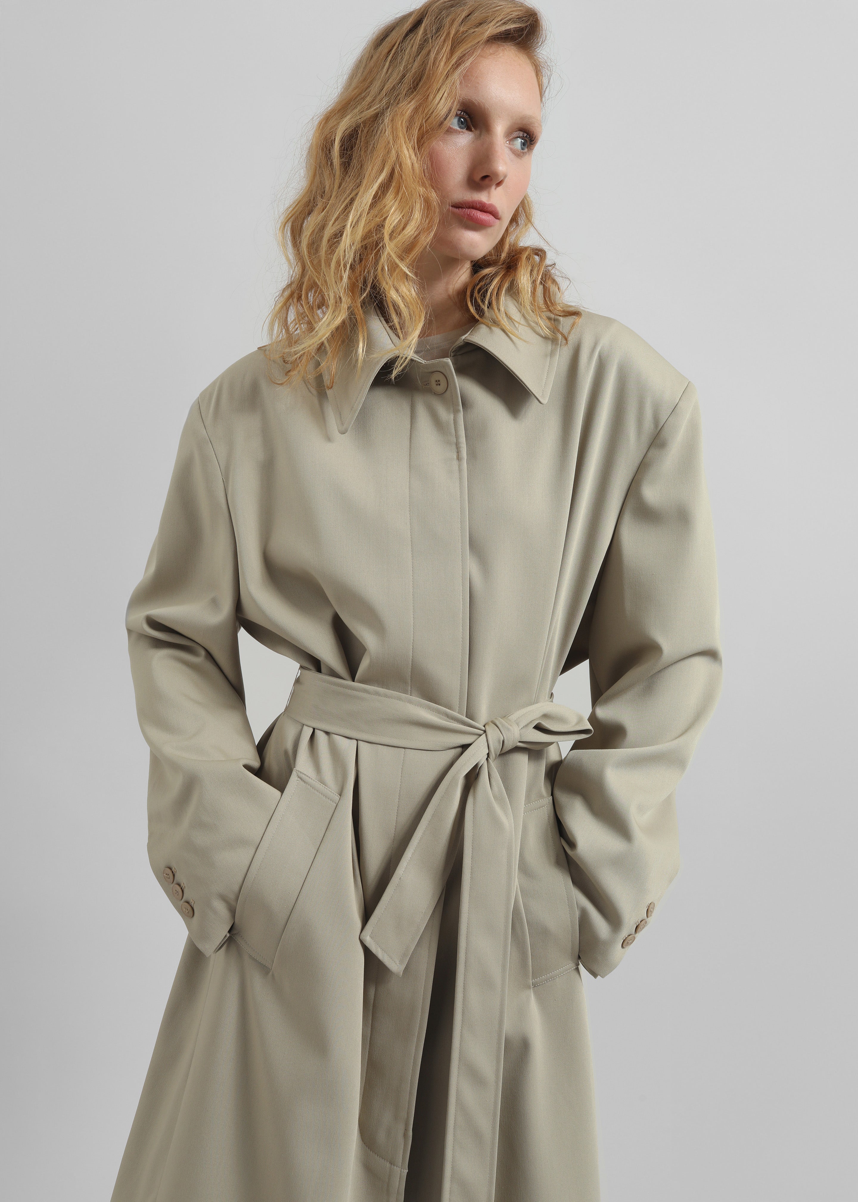 Indore Long Coat - Beige - 4