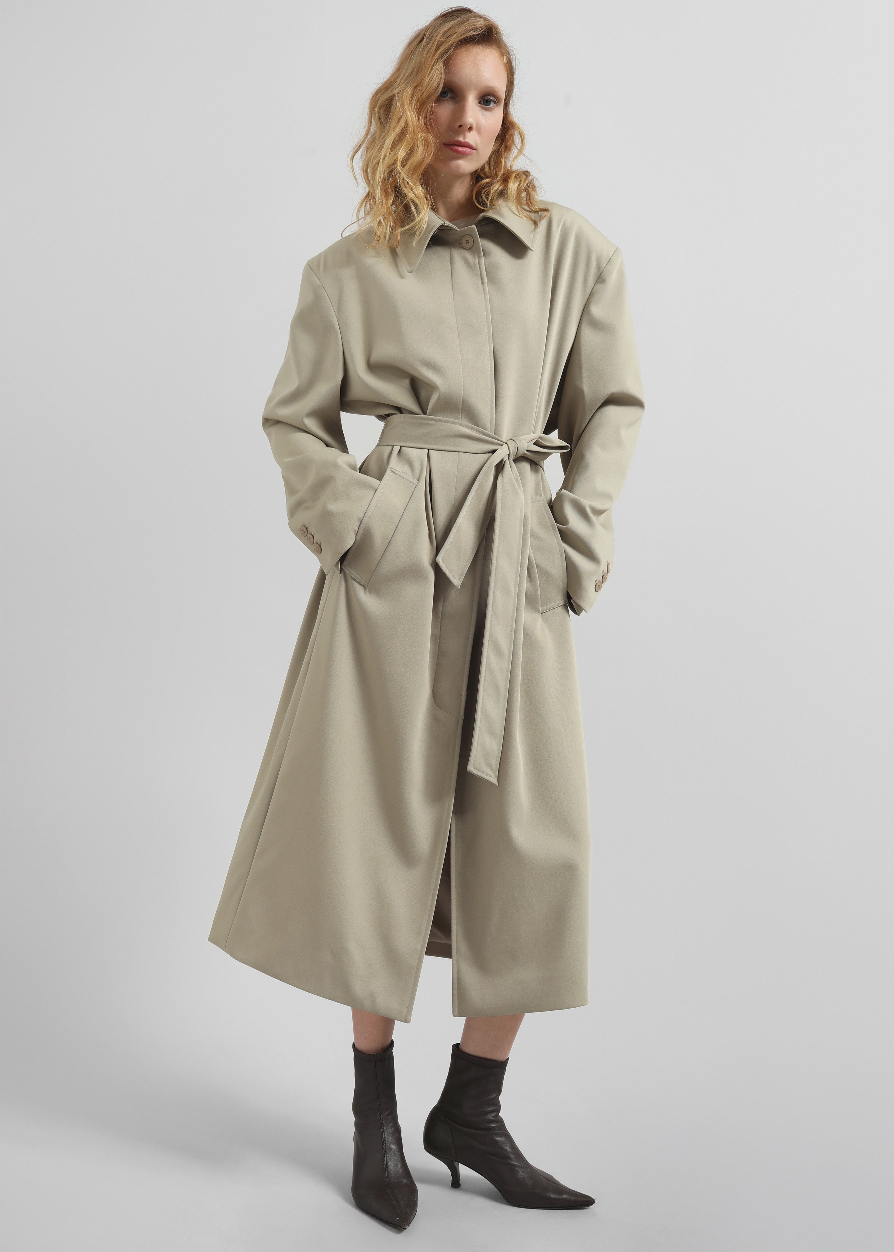 Indore Long Coat - Beige - 3