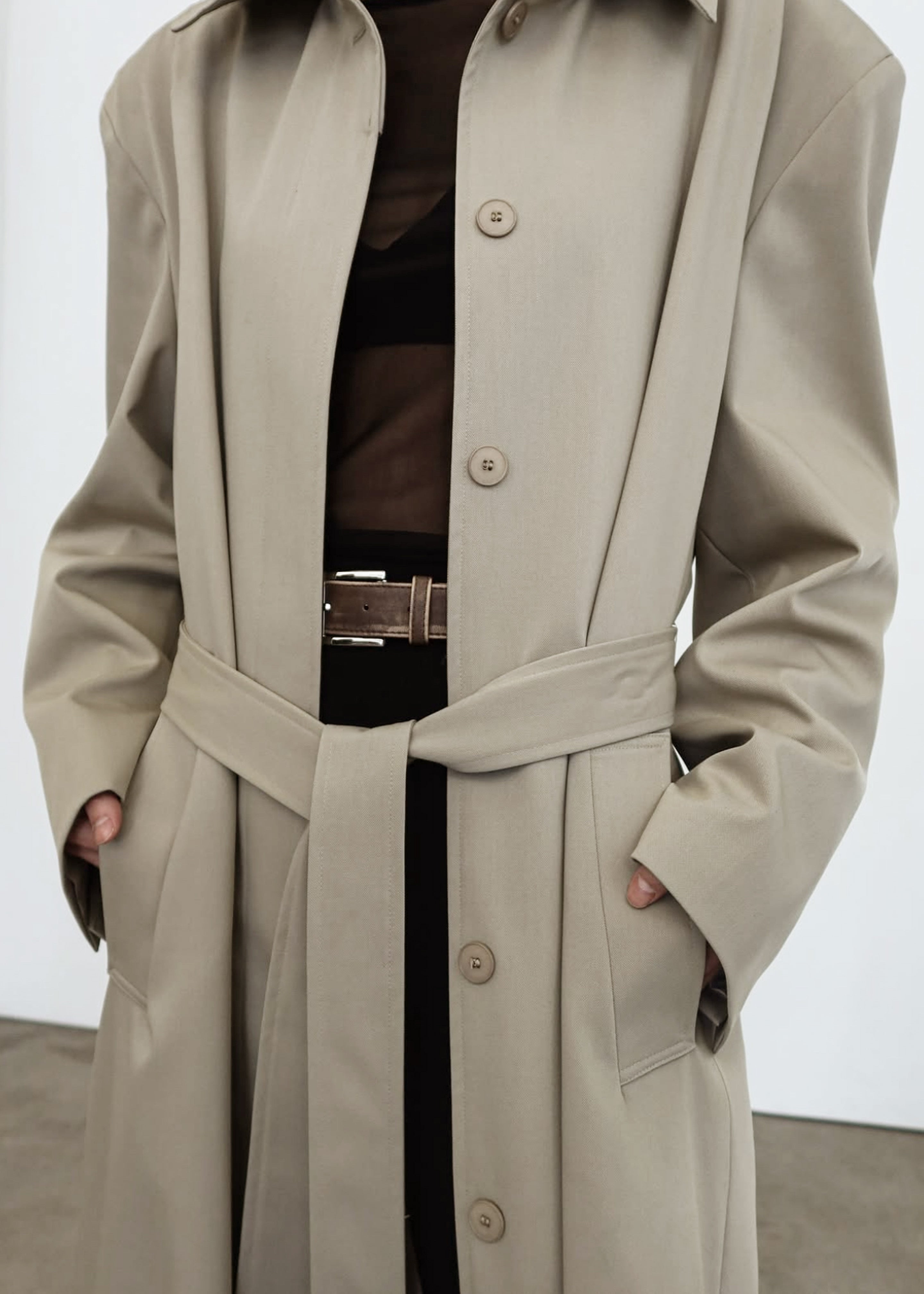 Indore Long Coat - Beige - 7