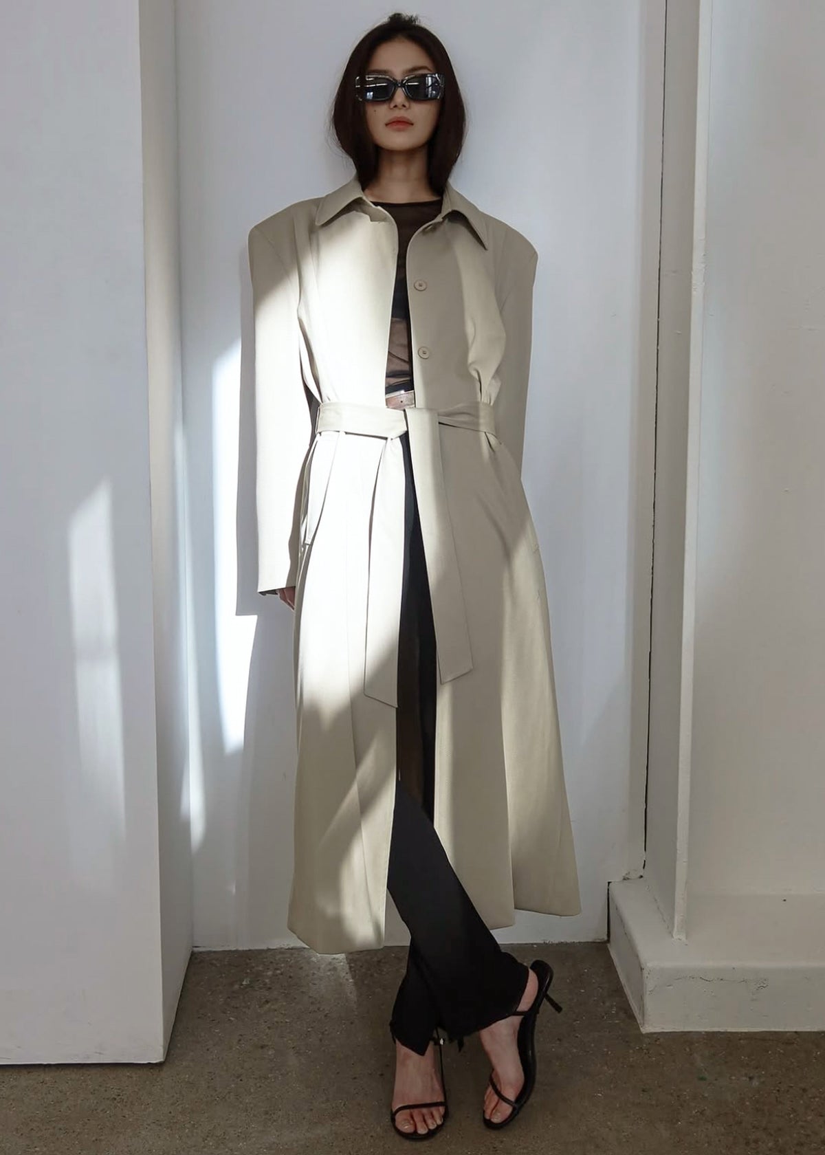Indore Long Coat - Beige - 5