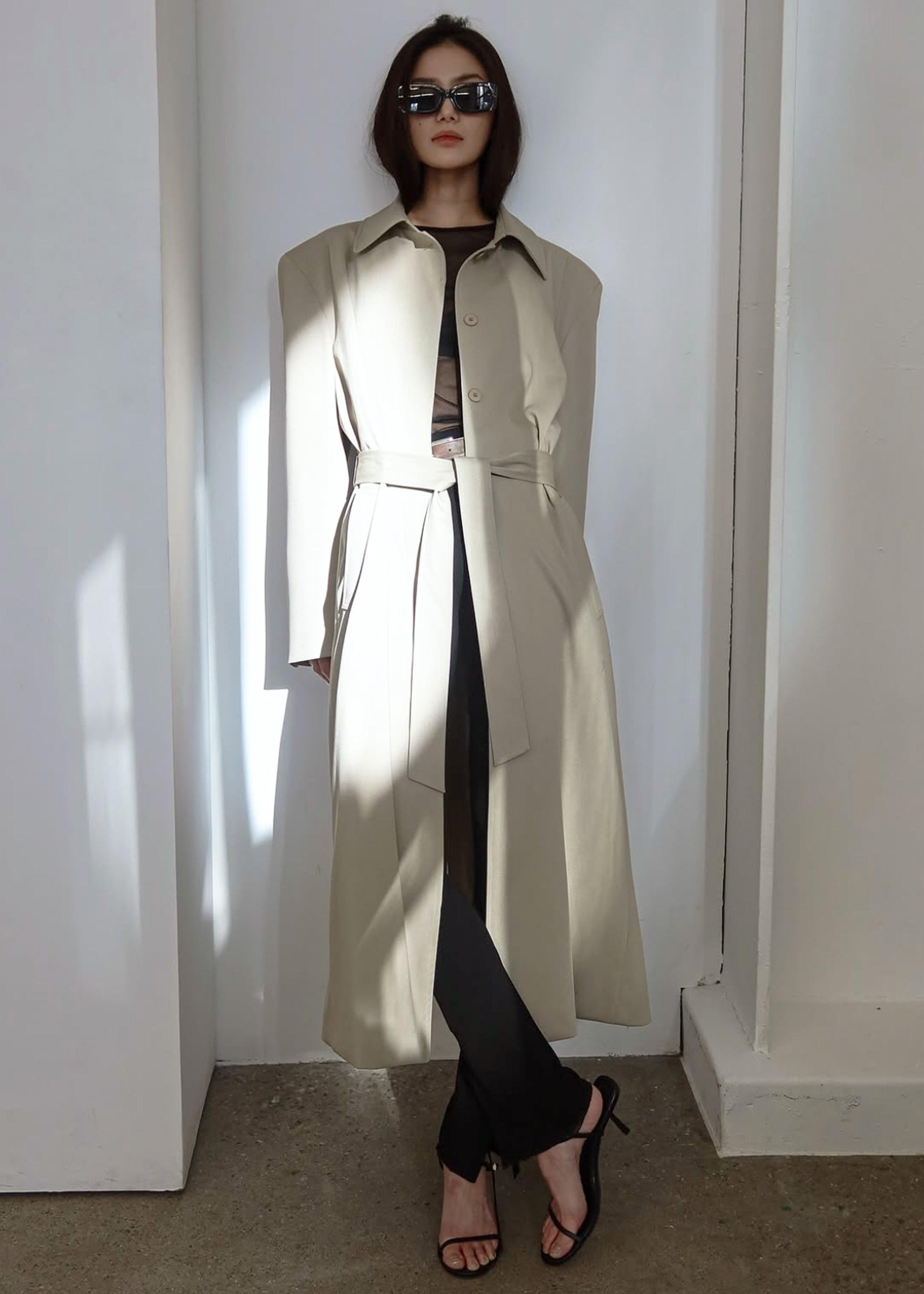 Indore Long Coat - Beige - 5
