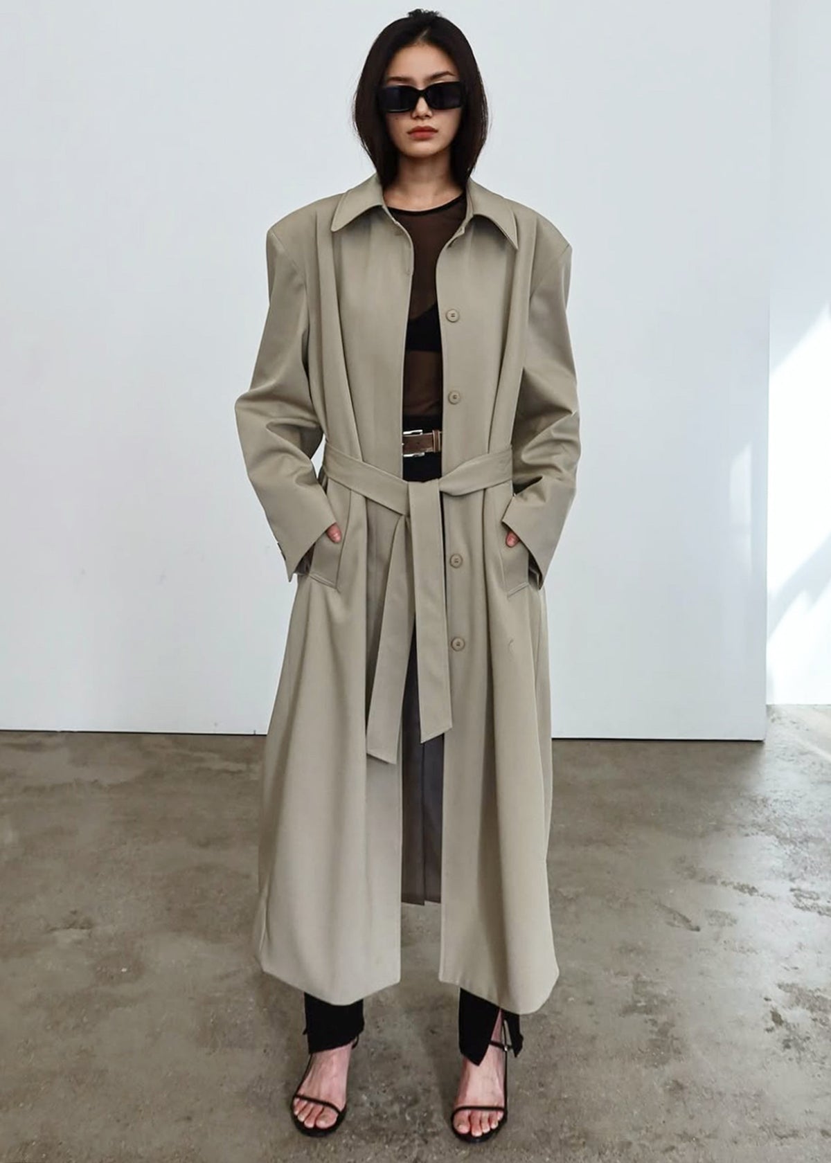 Indore Long Coat - Beige - 8