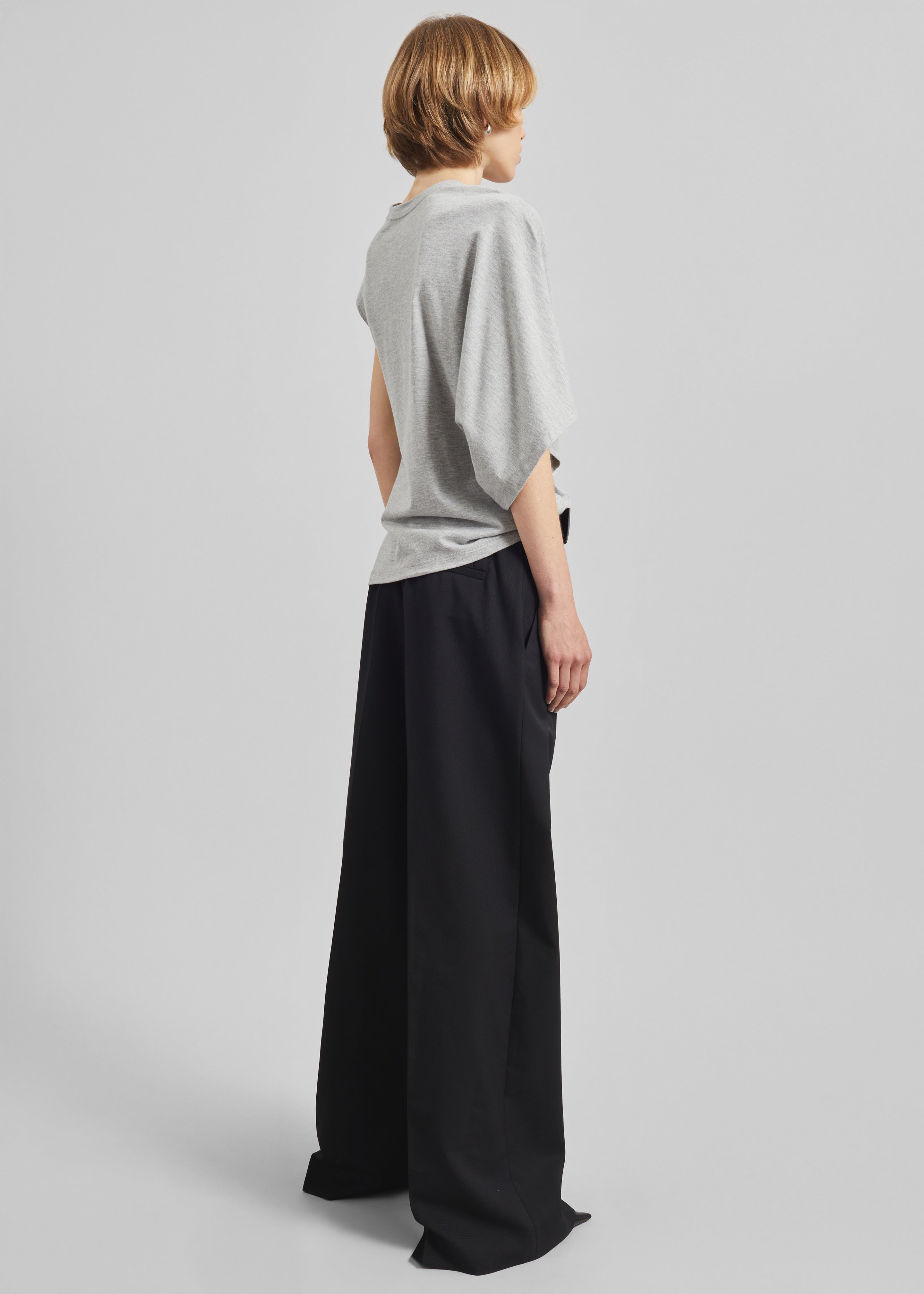Ismere One-Sleeve Asymmetric Top - Grey - 8