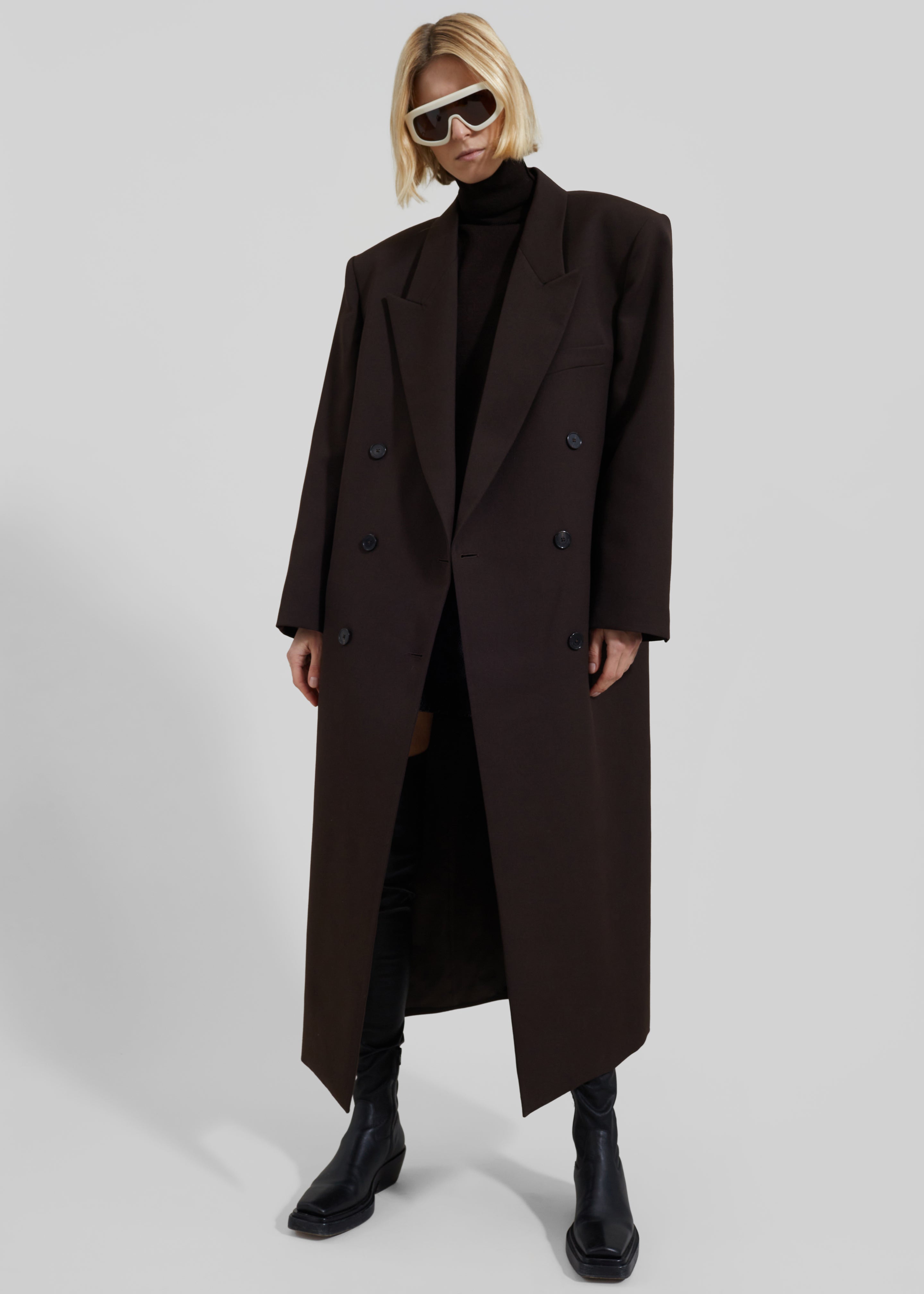Jane Long Coat - Brown - 2