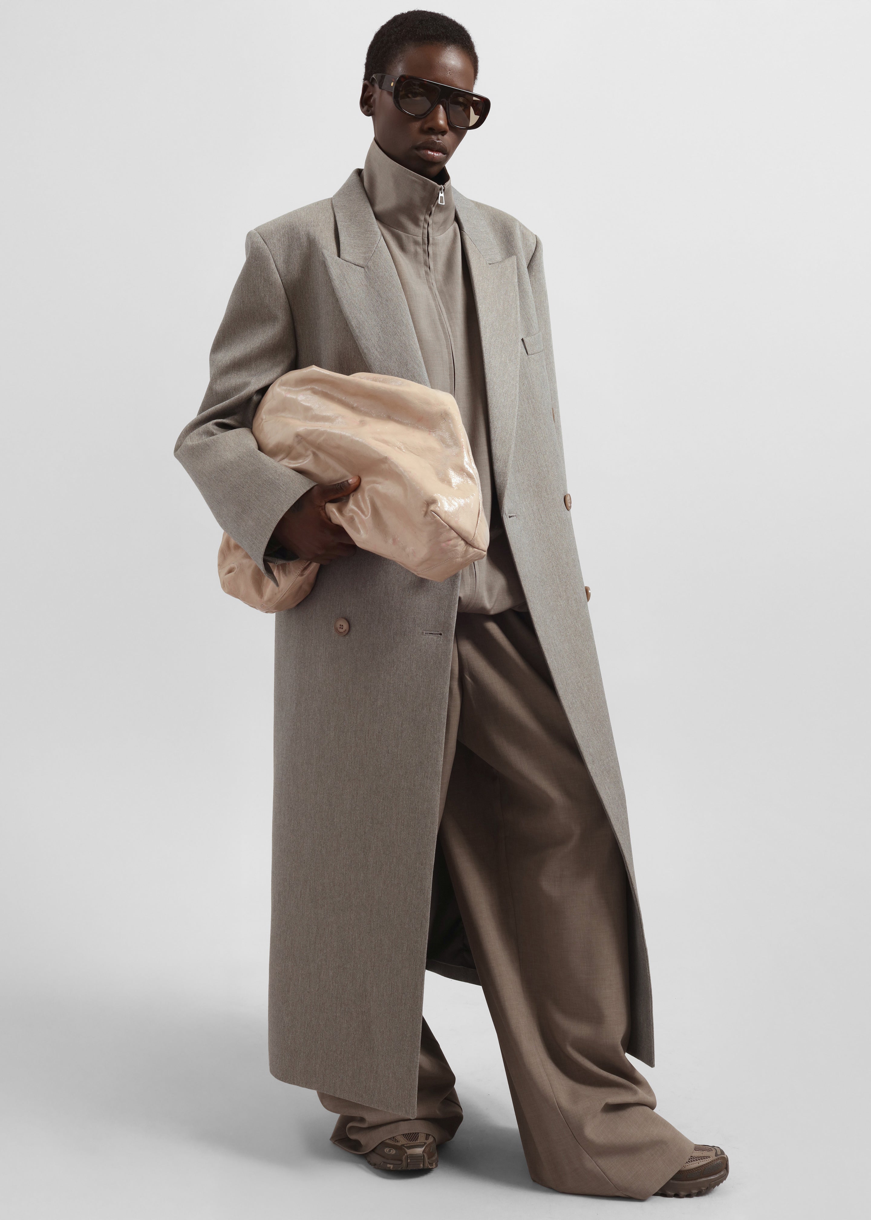 Jane Long Coat - Taupe Melange - 5