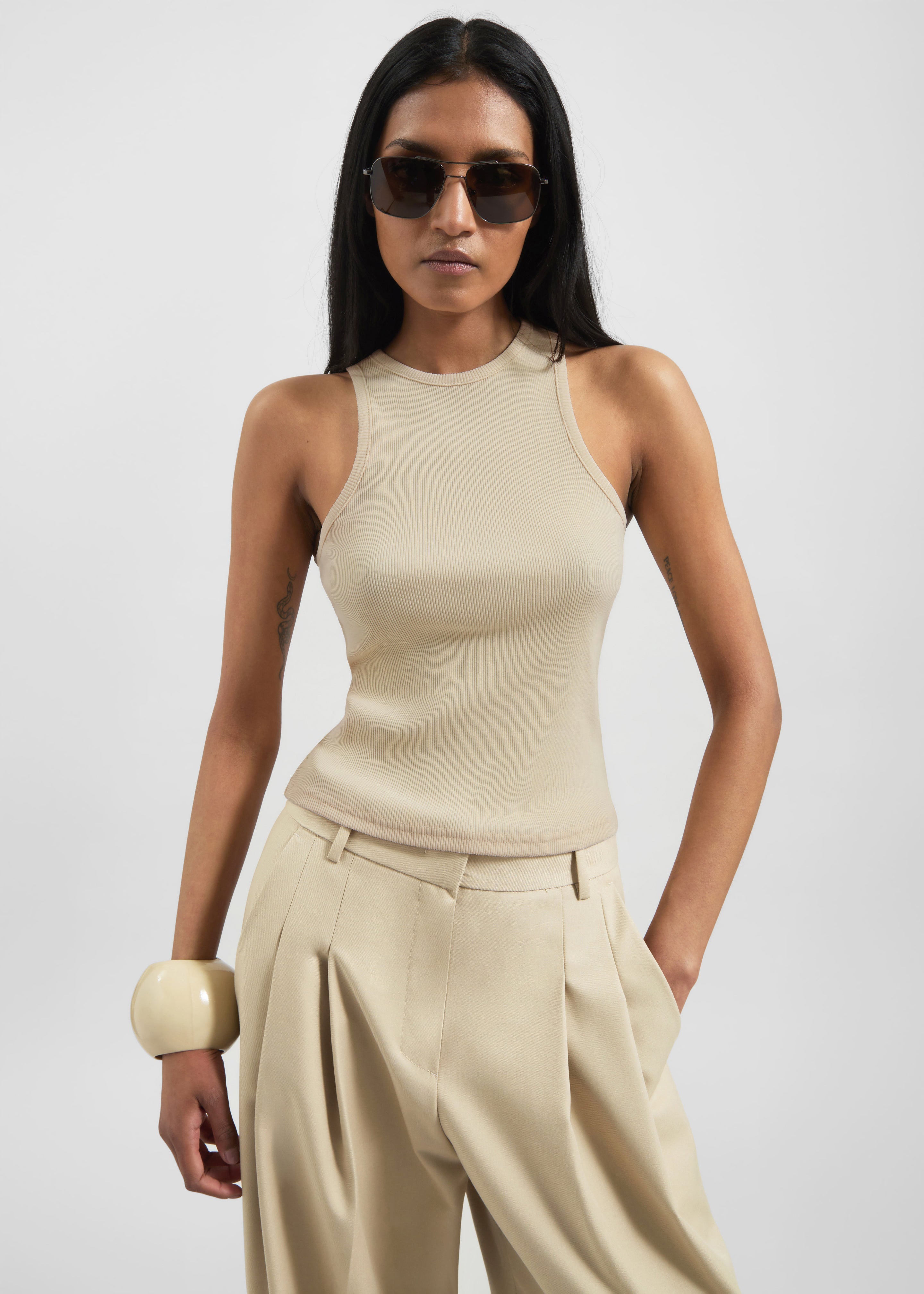 Jem Tank Top - Beige - 1