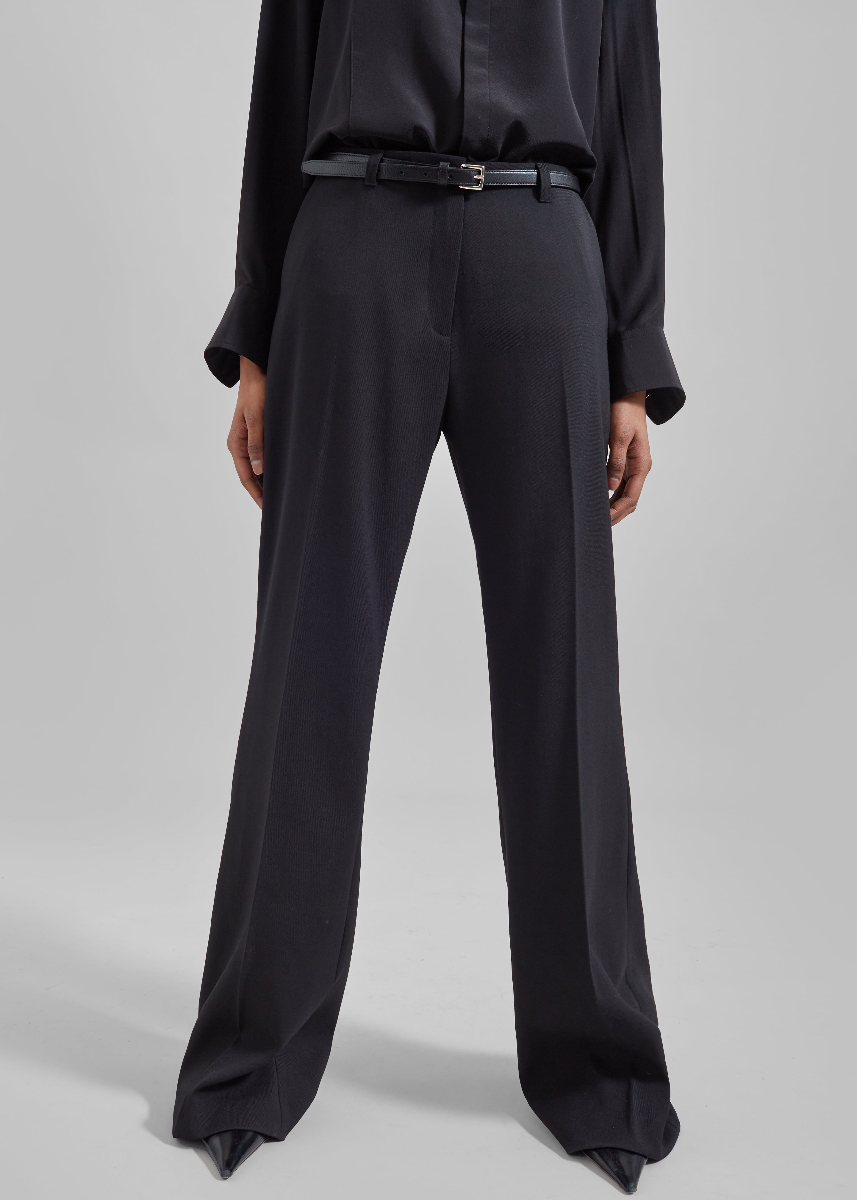 Jessie Leather Belt - Black - 6