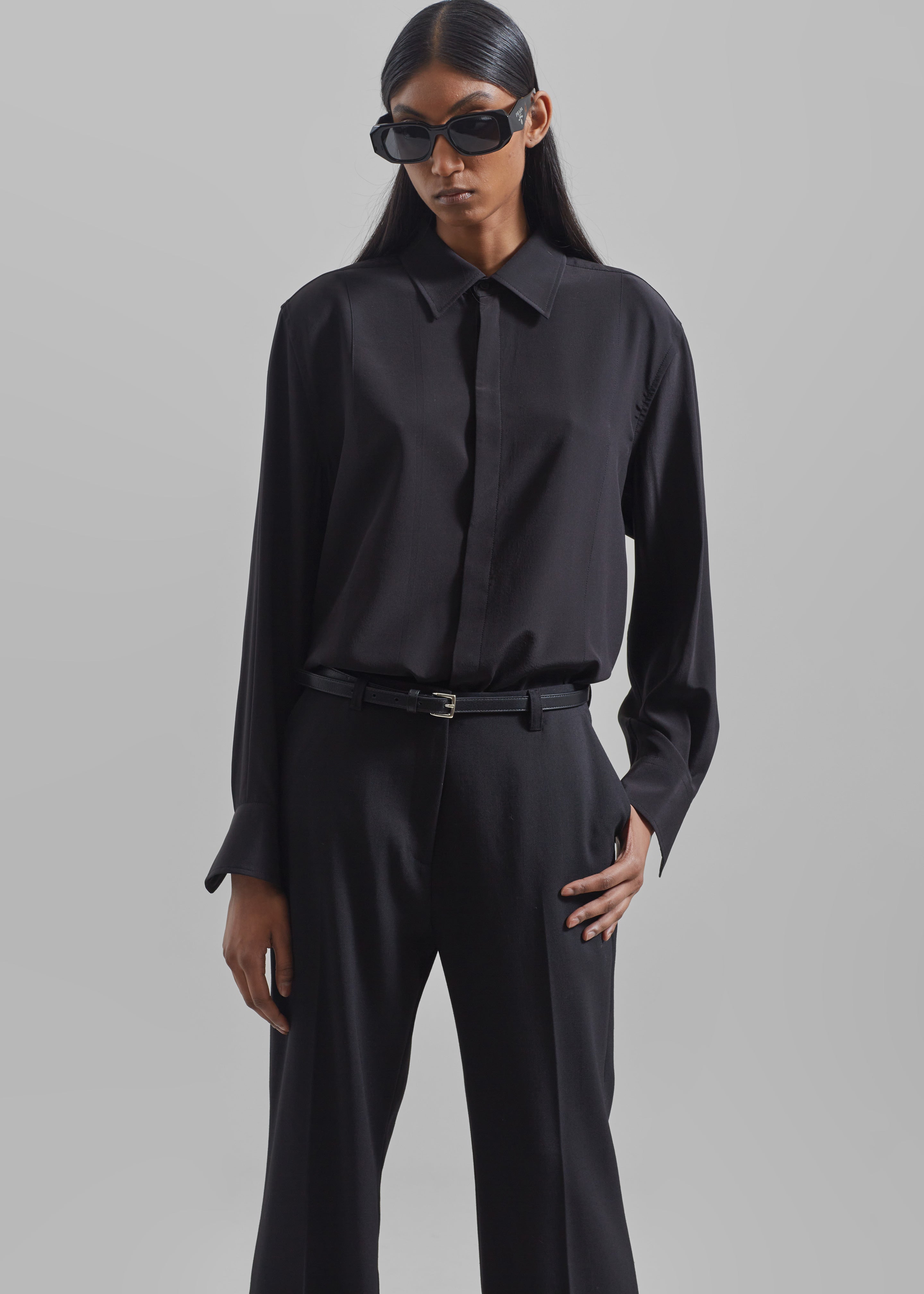 Jessie Leather Belt - Black - 4