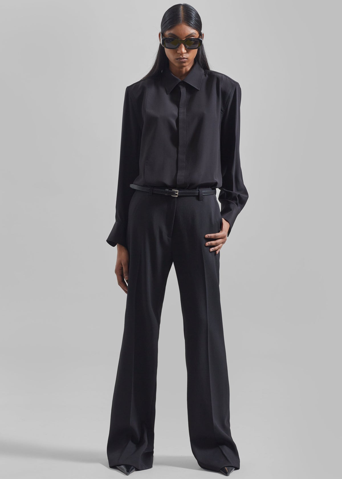 Jessie Leather Belt - Black - 5