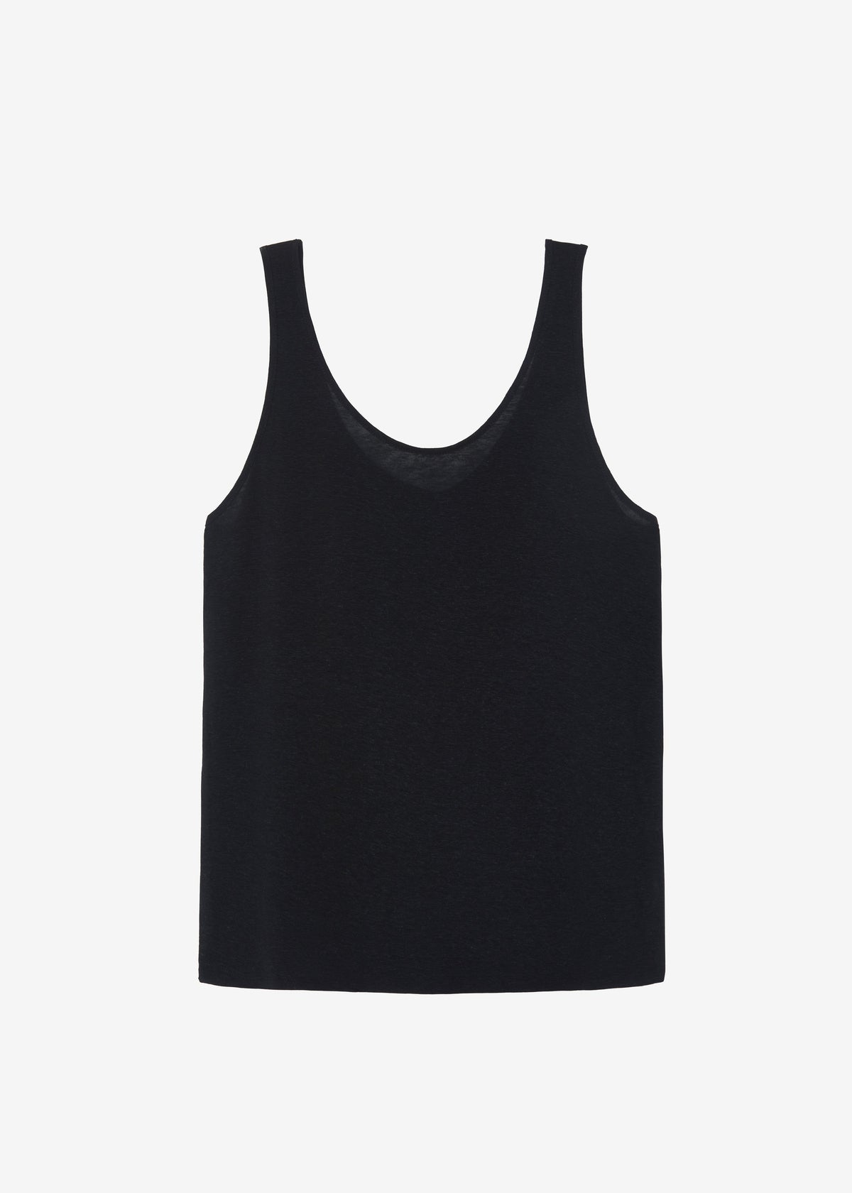 Josie Scoop Neck Tank Top - Black - 11