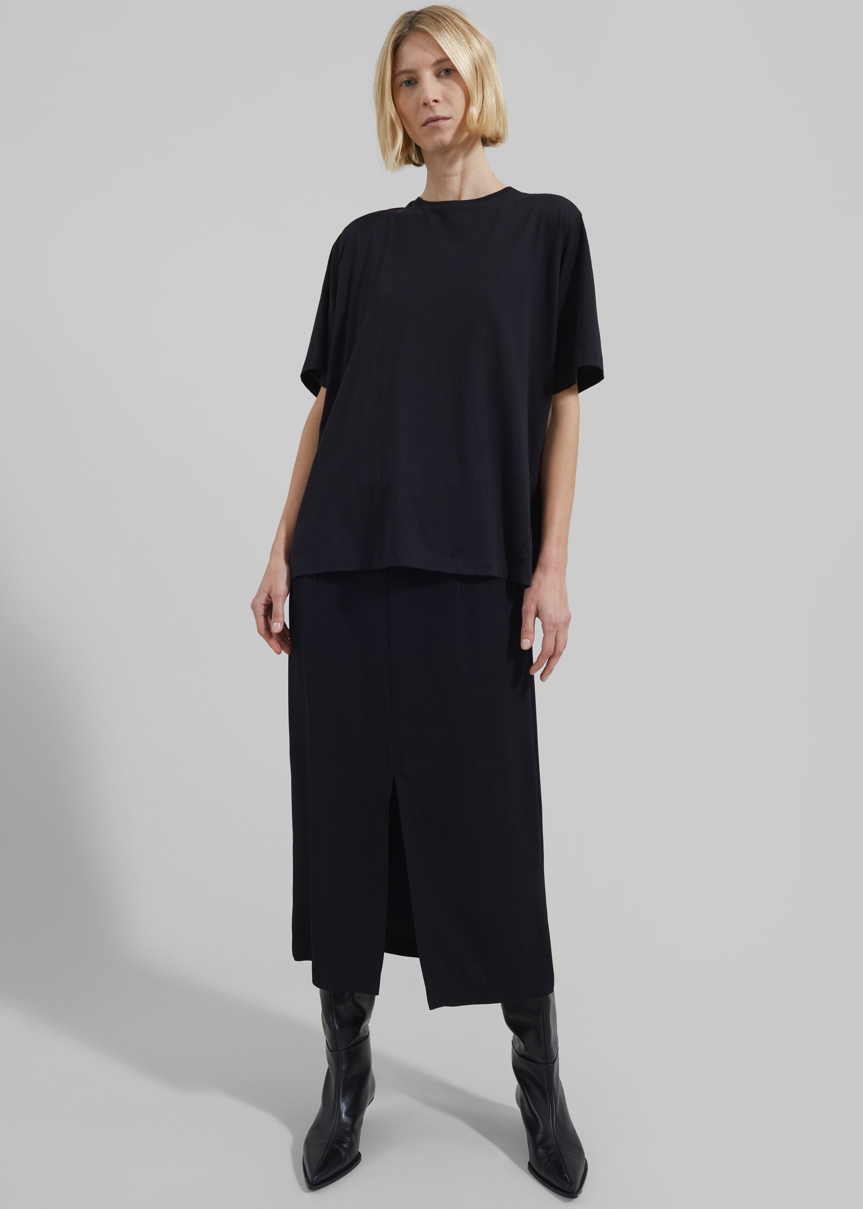 Judy Midi Skirt - Black - 1