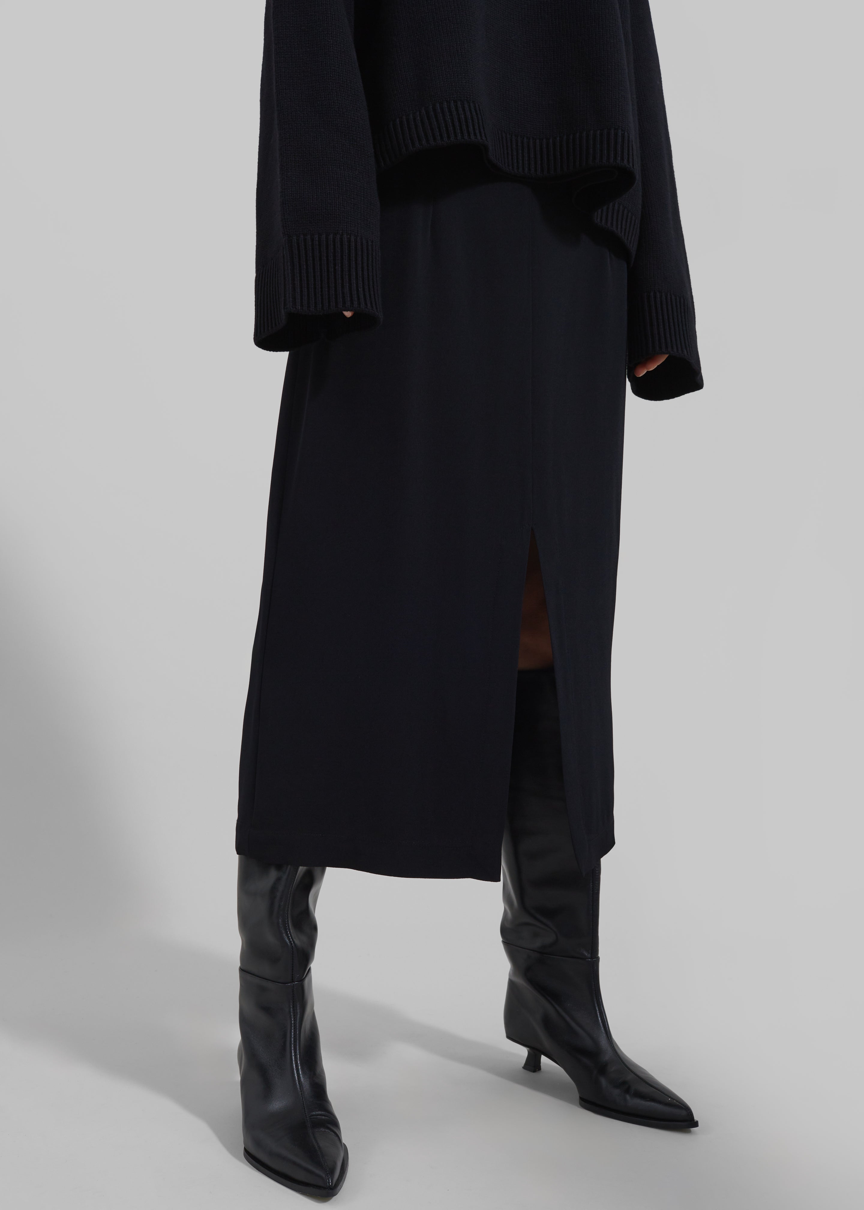 Judy Midi Skirt - Black - 2