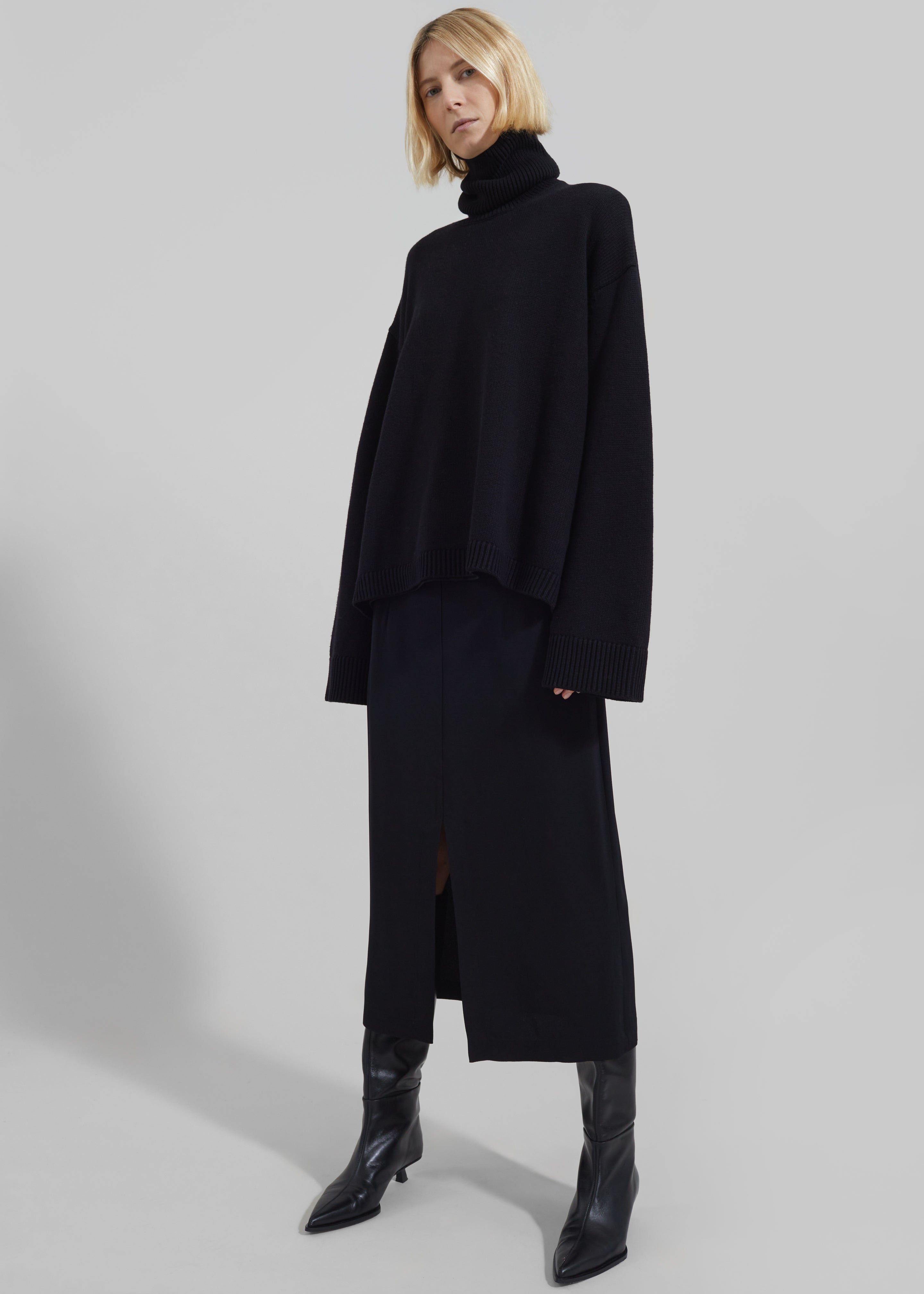 Judy Midi Skirt - Black - 4