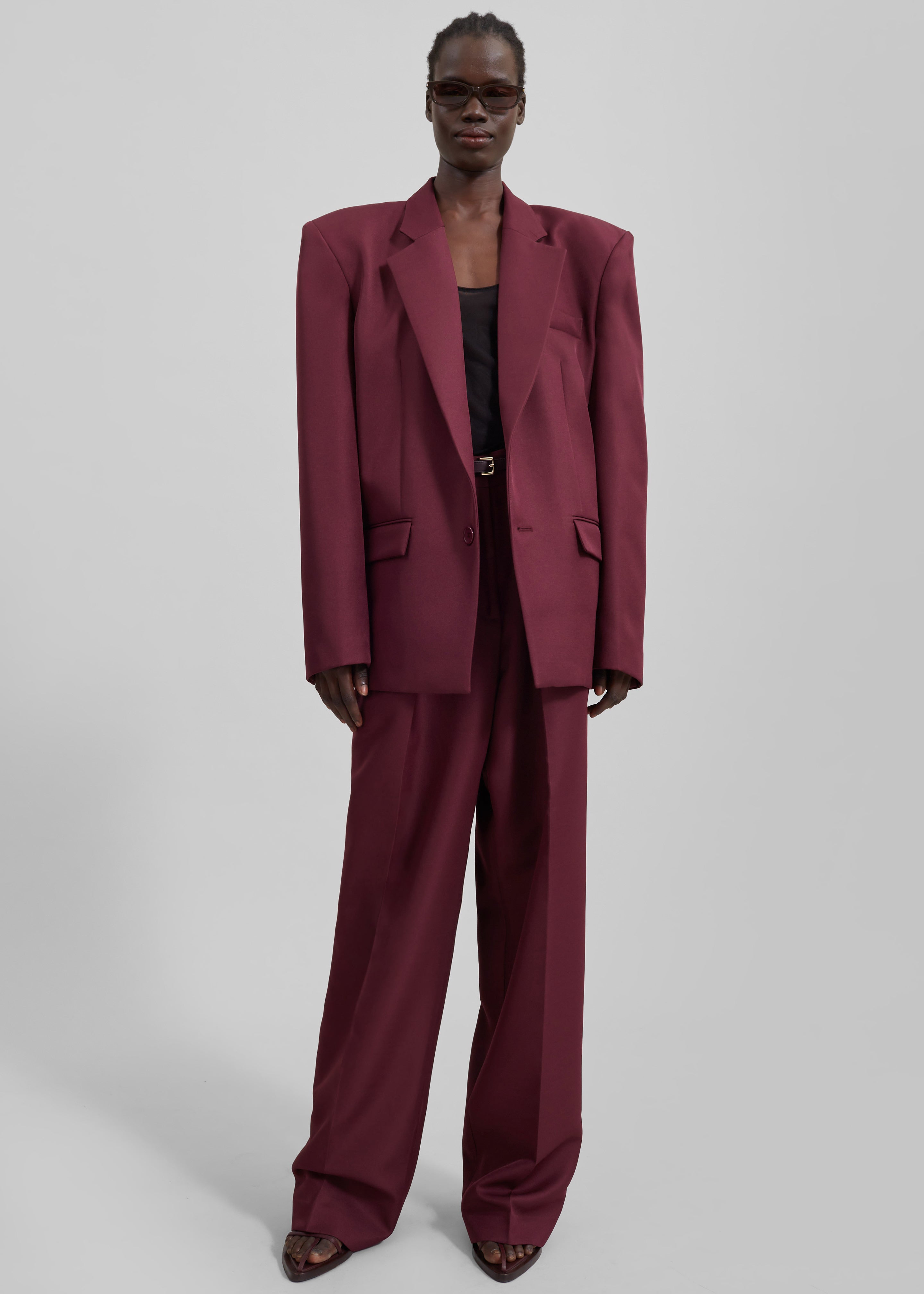 Jun Blazer - Burgundy - 3