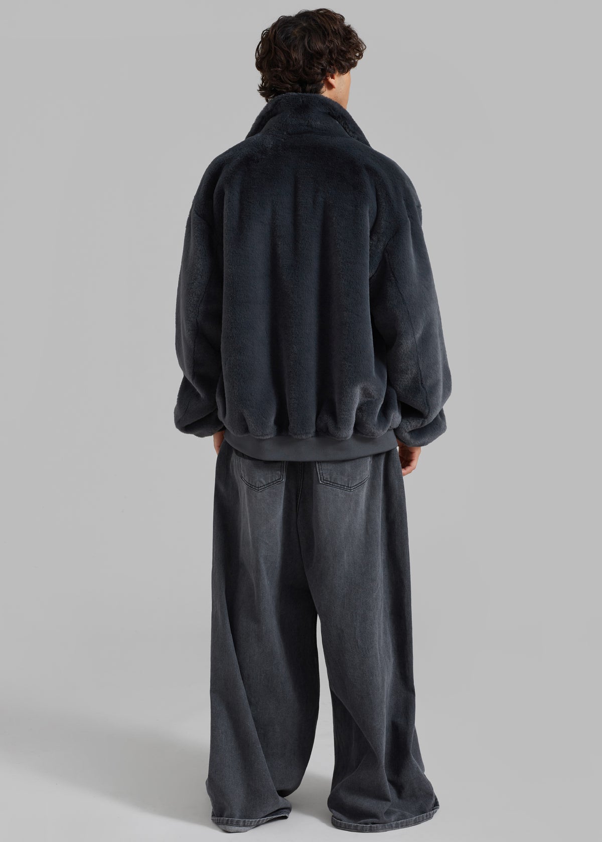 Justin Faux Fur Bomber - Storm - 6
