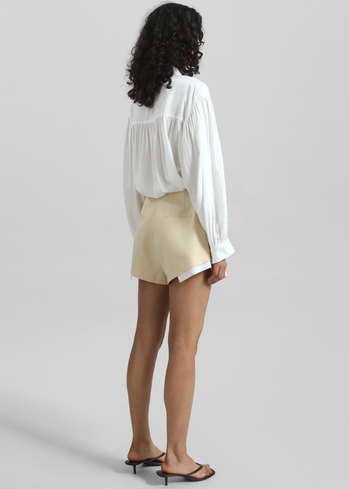 Juvay Pleated Shorts - Pale Yellow - 11