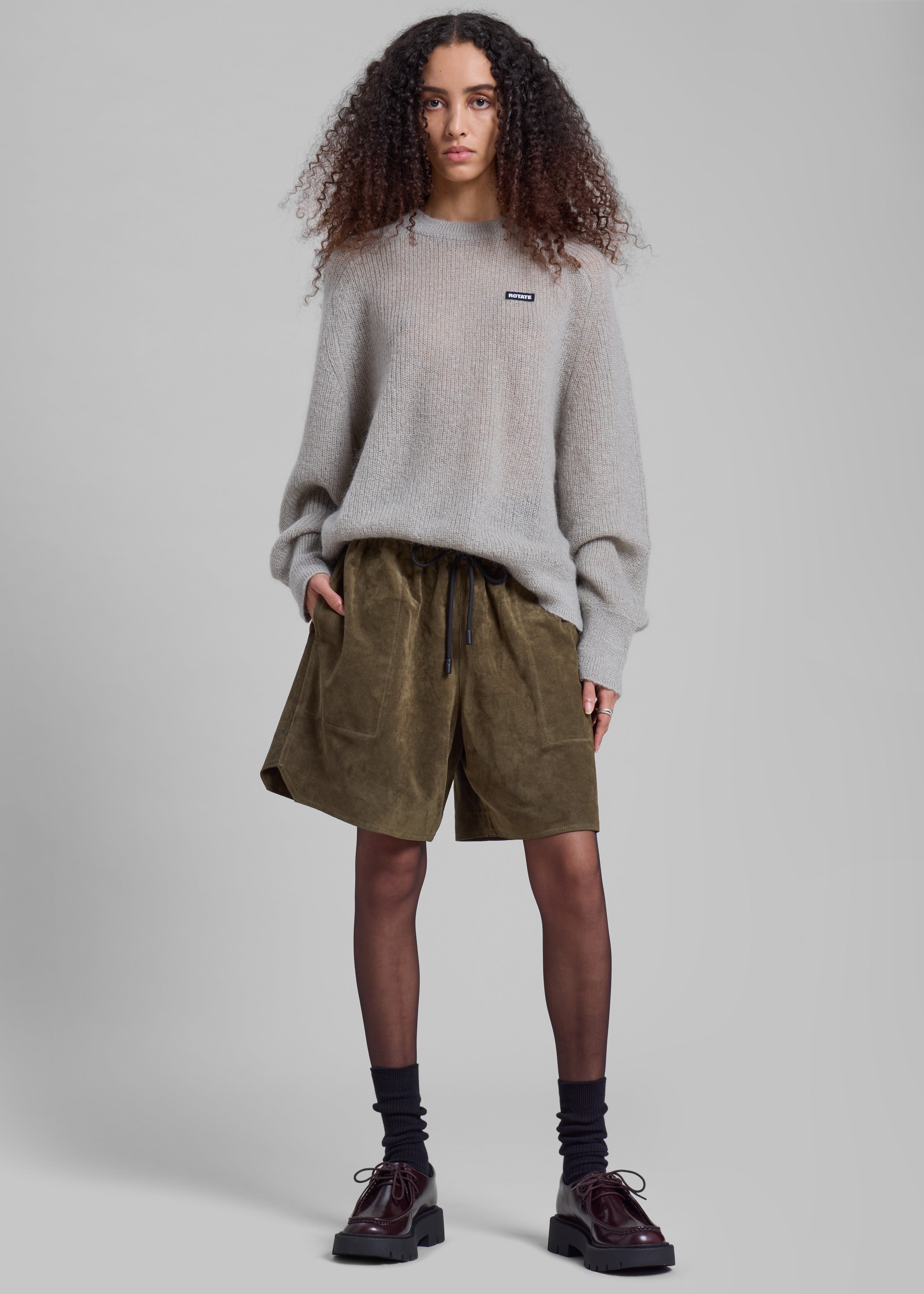 JW Anderson Drawstring Shorts - Khaki - 1