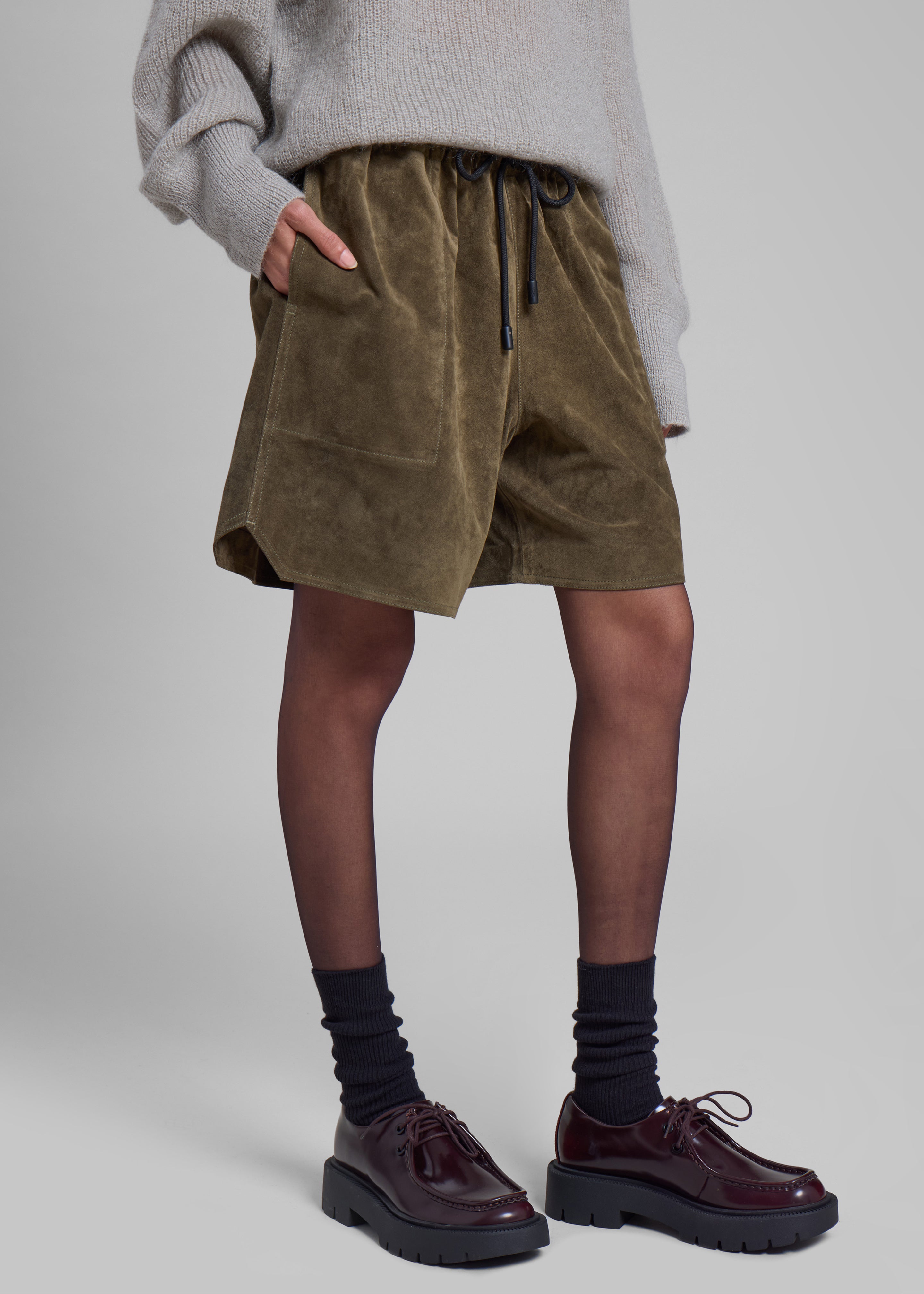 JW Anderson Drawstring Shorts - Khaki - 2