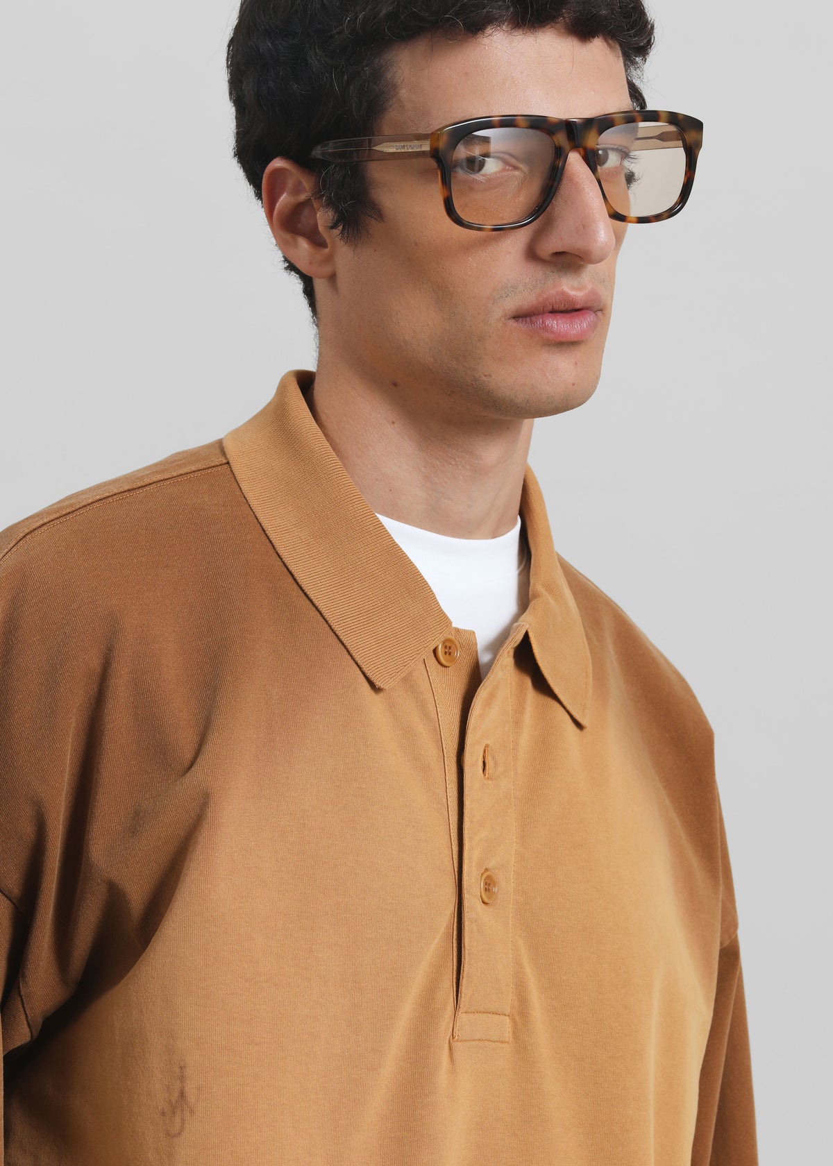 JW Anderson Long Sleeve Rugby Polo - Tobacco - 2