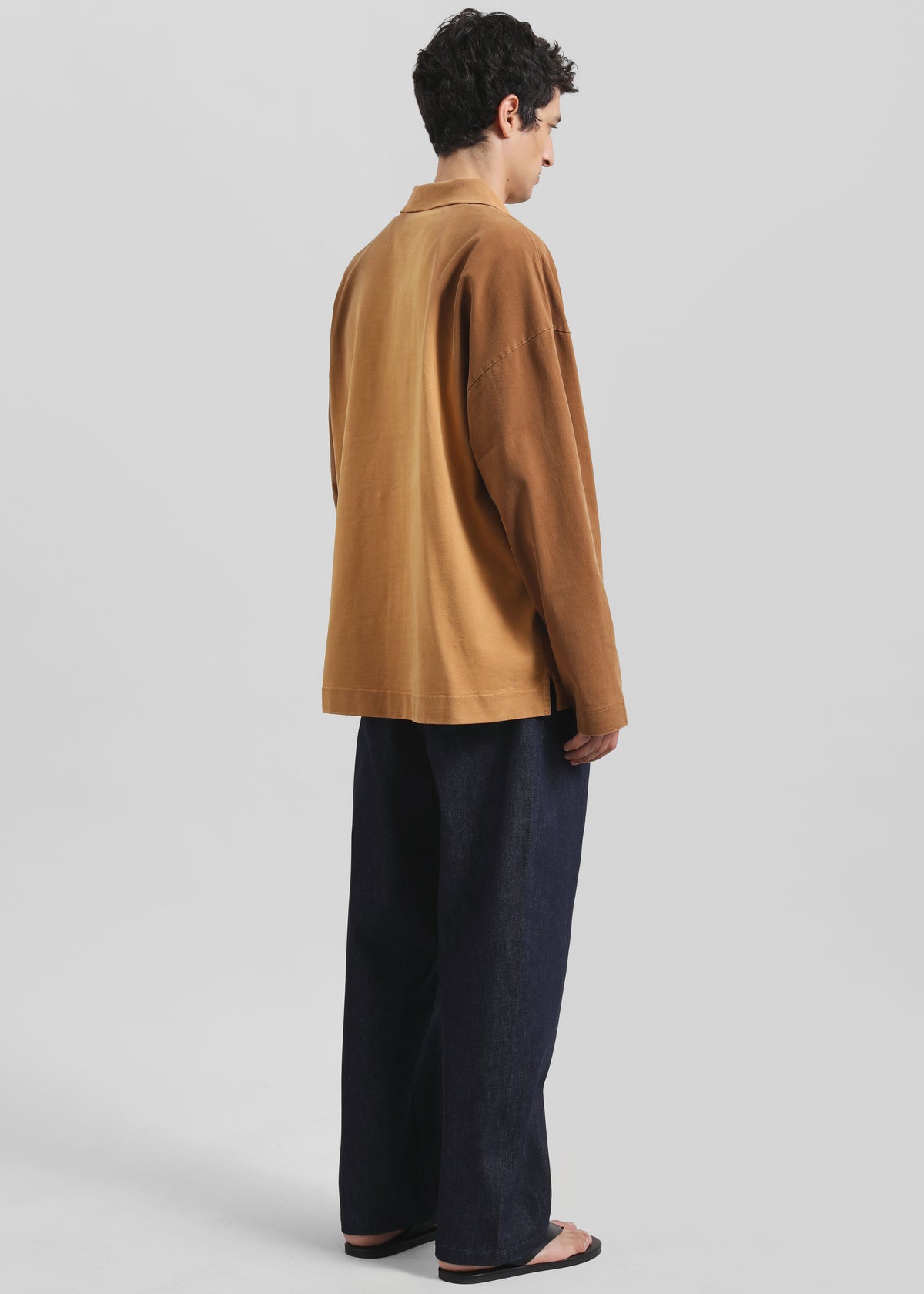 JW Anderson Long Sleeve Rugby Polo - Tobacco - 5