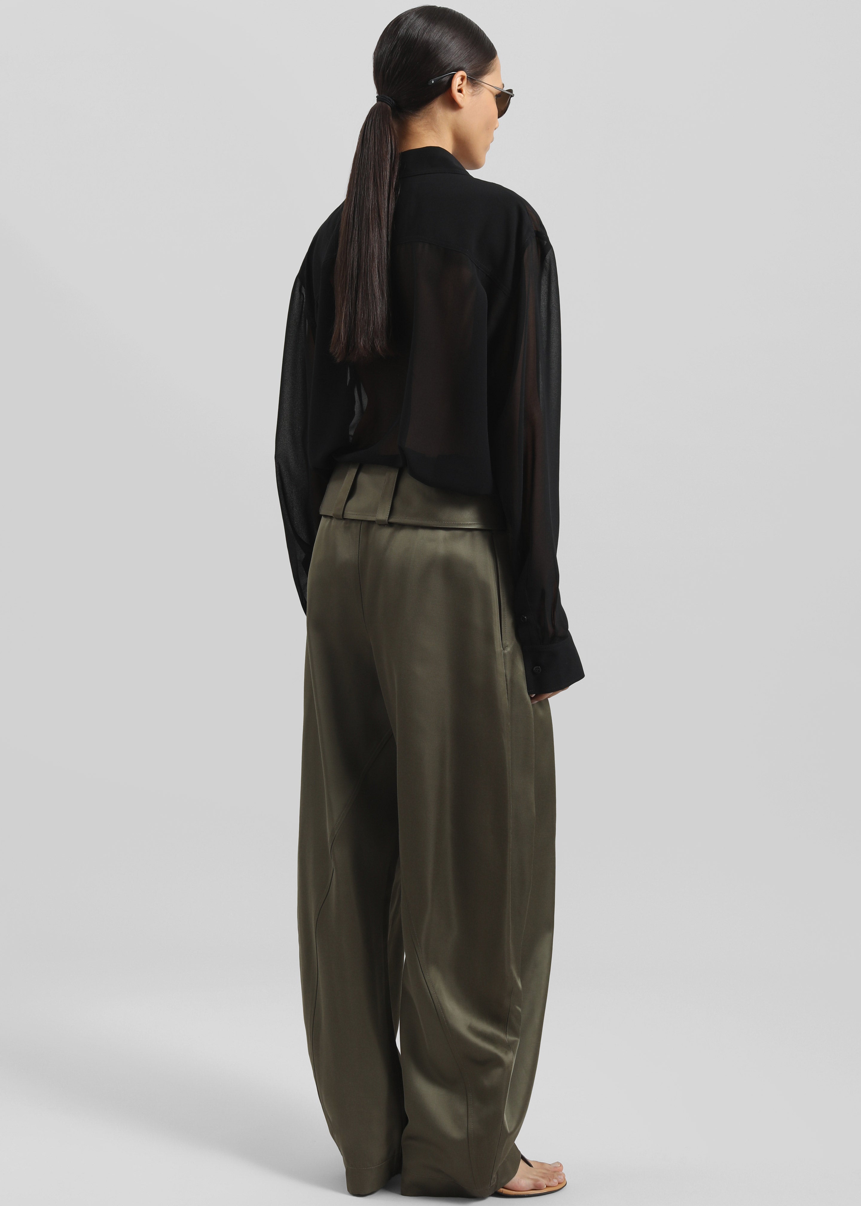 JW Anderson Pleated D-Ring Trousers - Khaki - 8