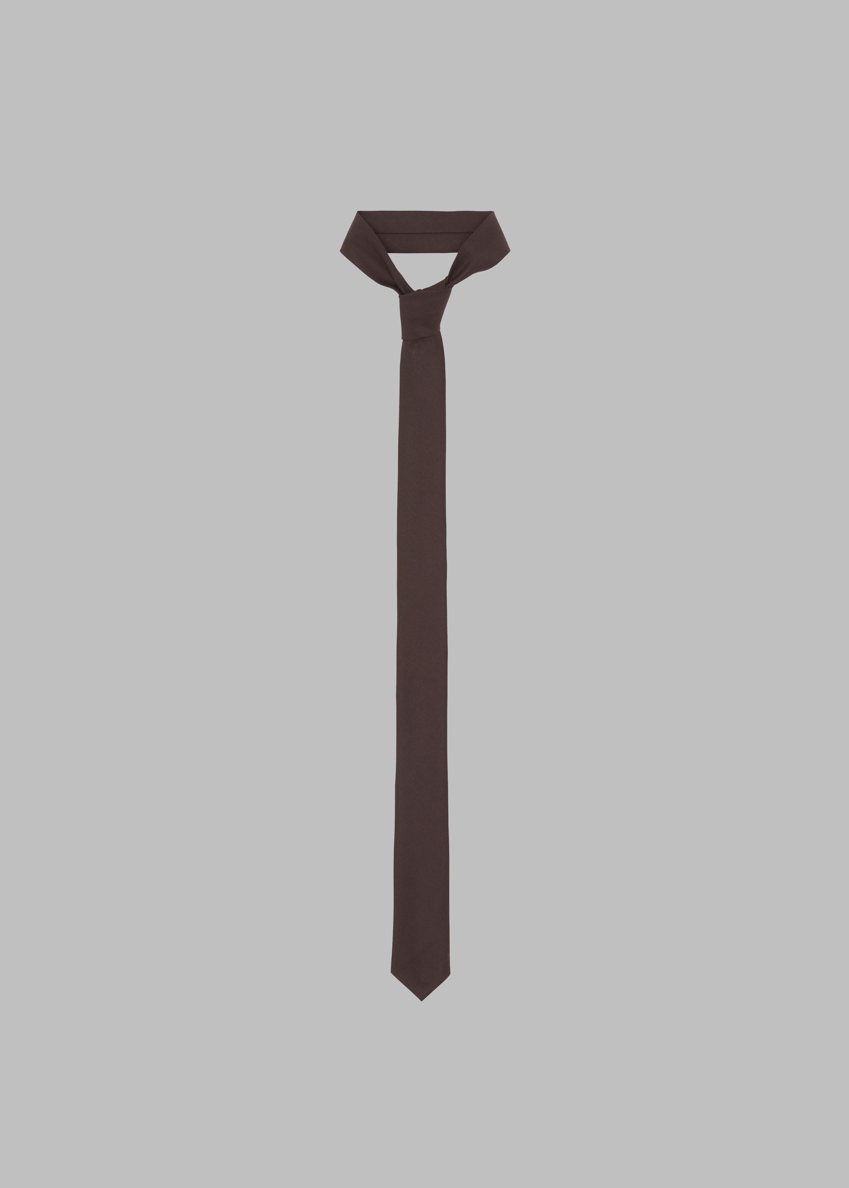Kaden Wool Tie - Brown - 2