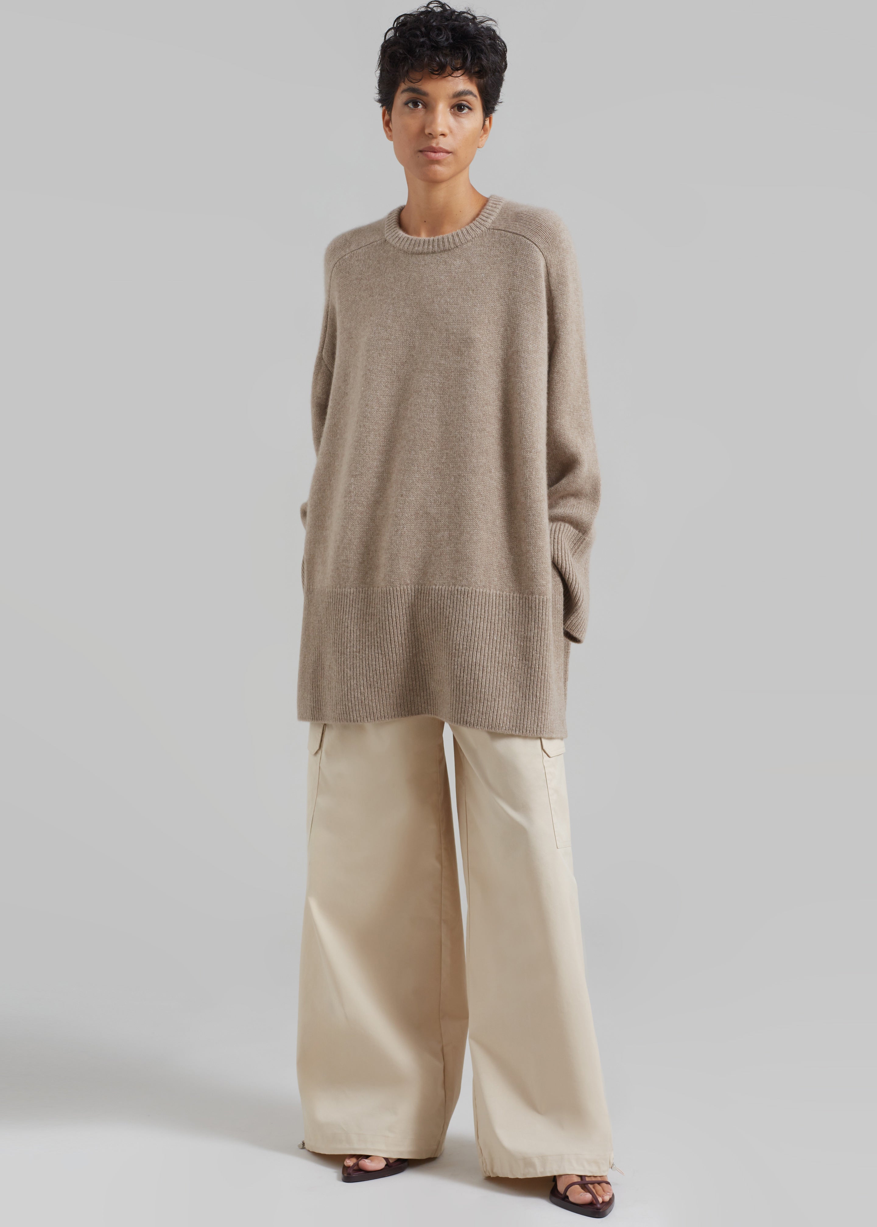 Kairon Cashmere Crewneck Sweater - Beige - 2