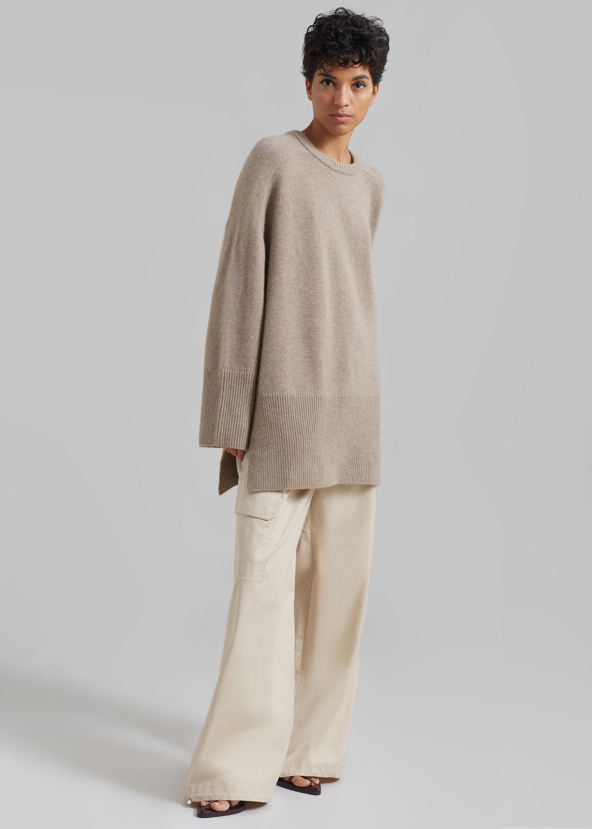 Kairon Cashmere Crewneck Sweater - Beige - 8
