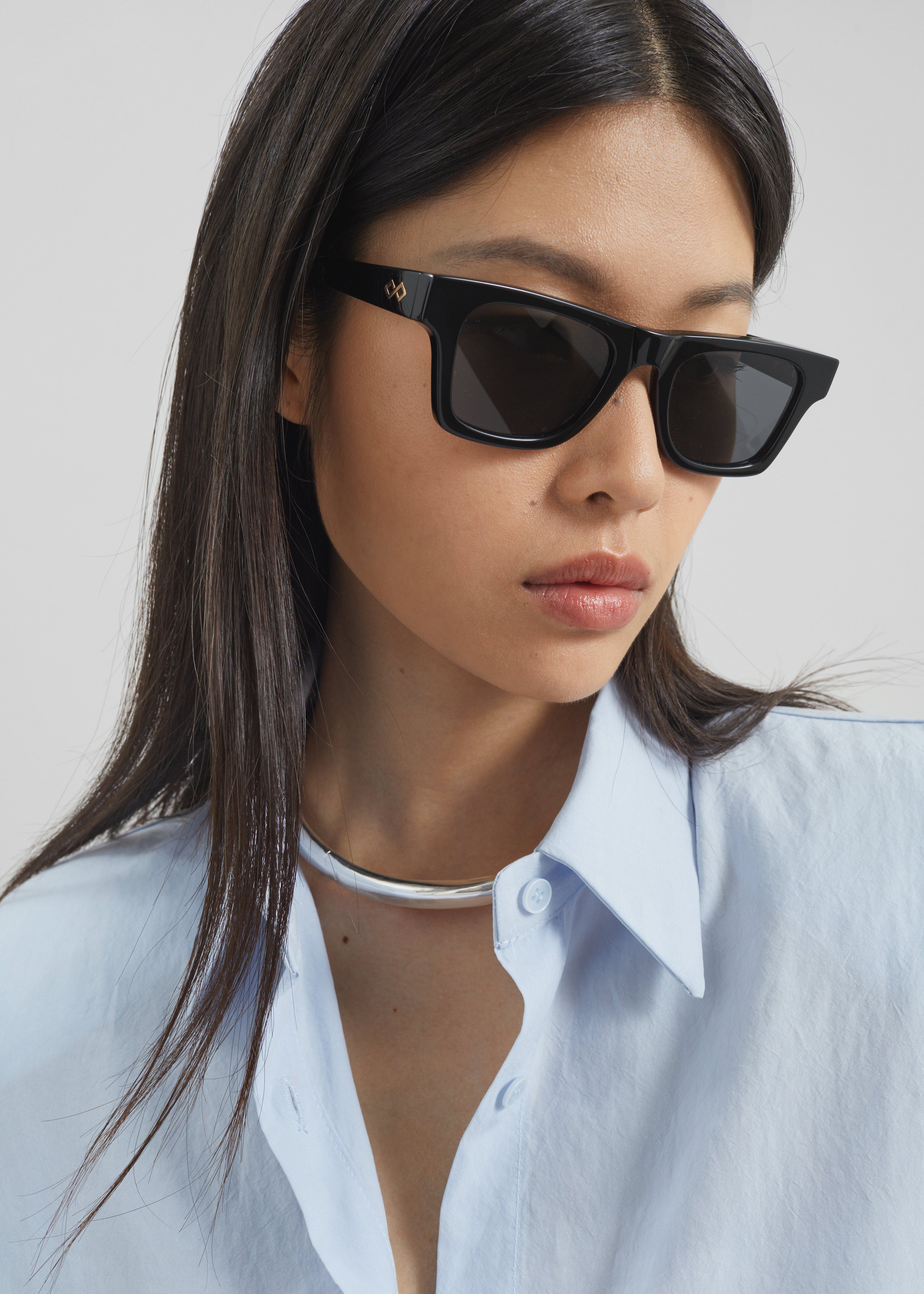 Karen Wazen Harper Sunglasses - Black - 6