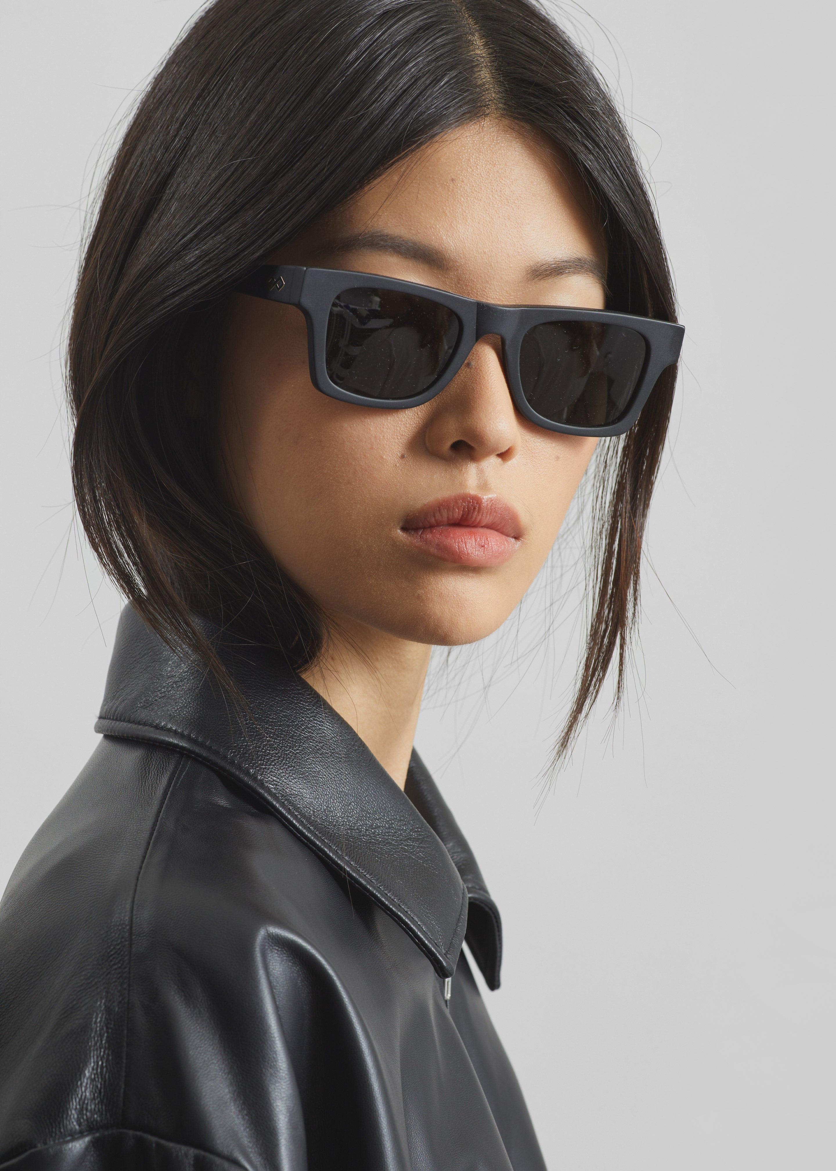 Karen Wazen Harper Sunglasses - Matte Black - 6