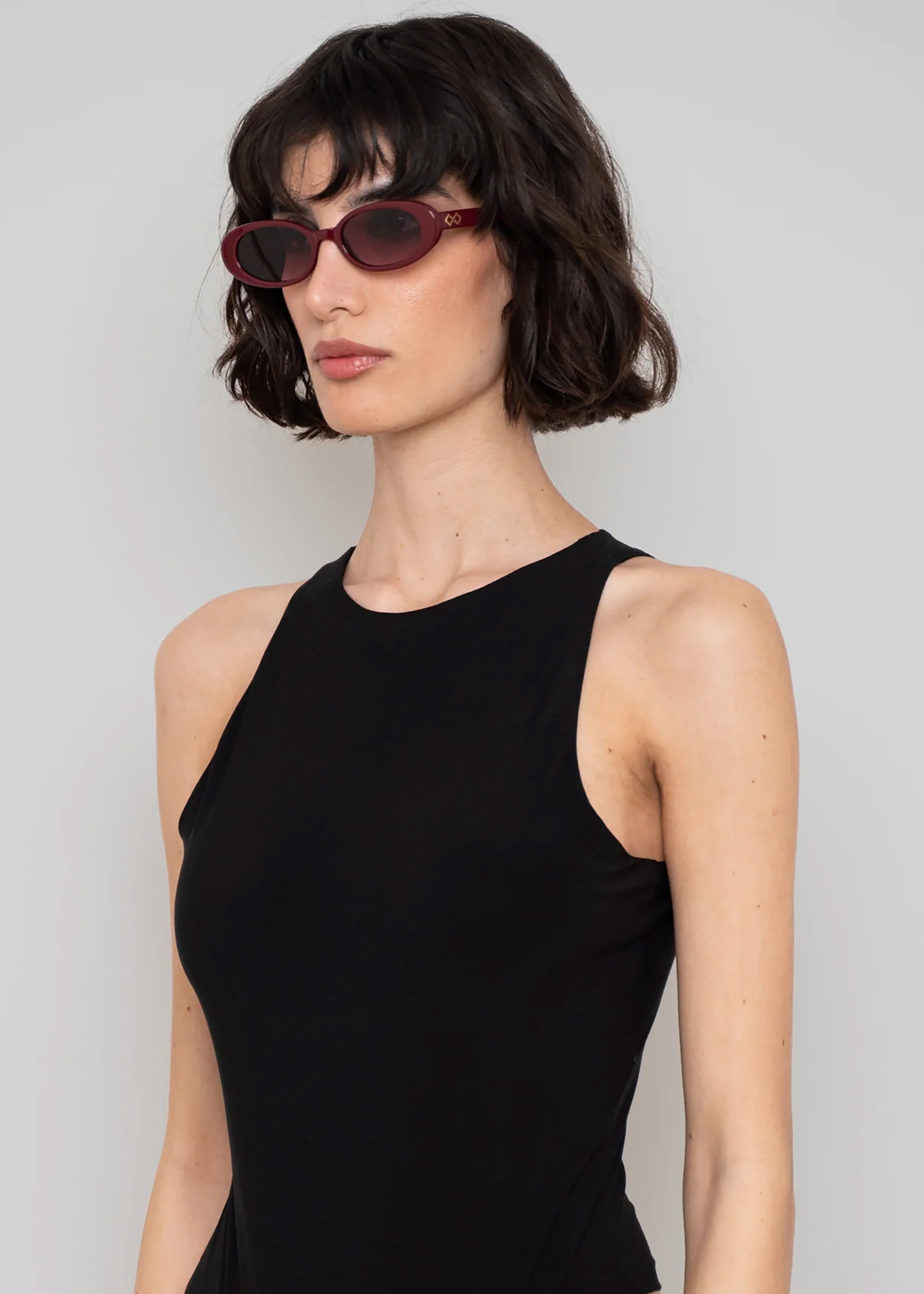 Karen Wazen Olivia Sunglasses - Burgundy - 6
