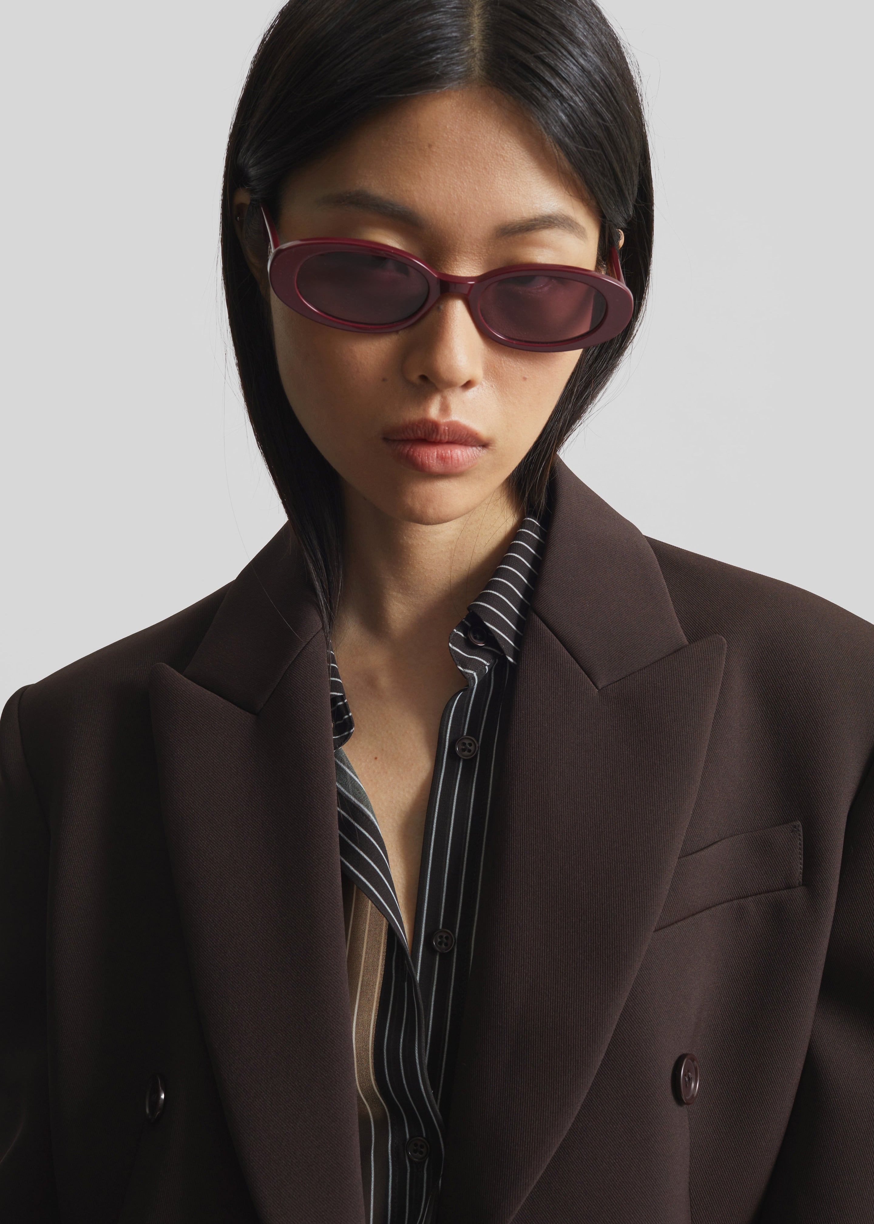 Karen Wazen Olivia Sunglasses - Burgundy - 5