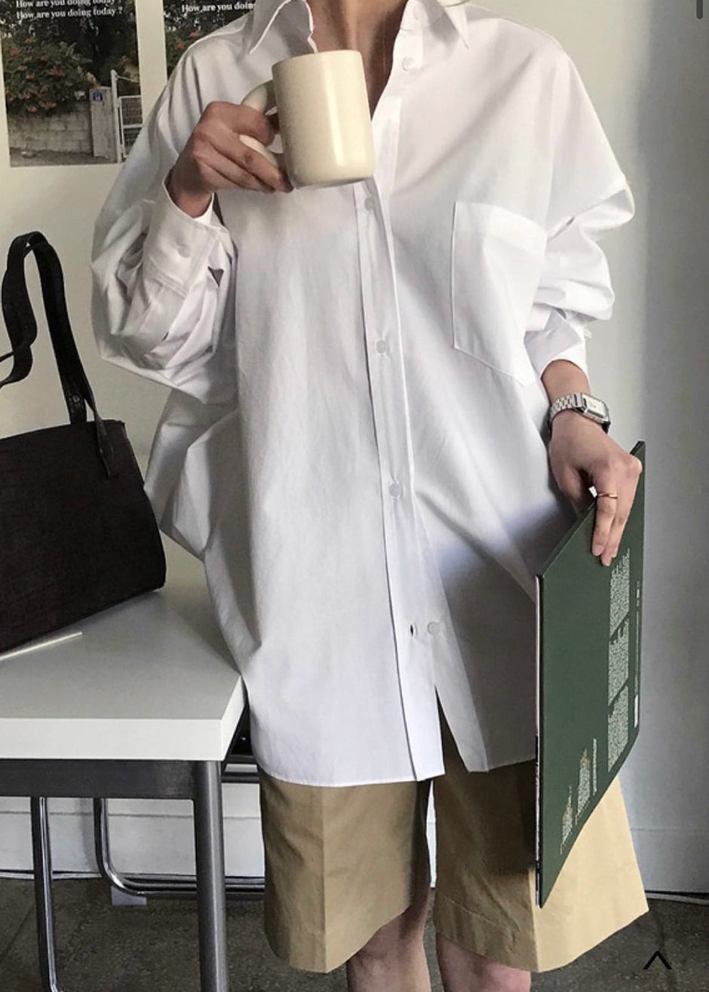 Kat Soft Oversized Shirt - White - 7