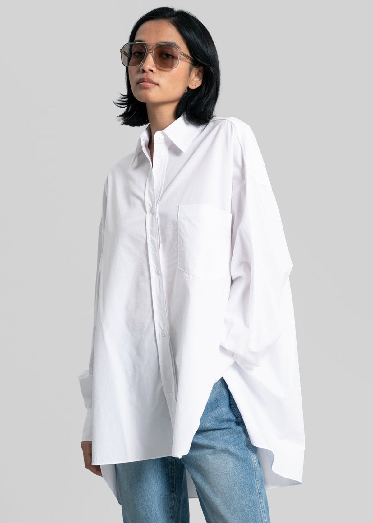 Kat Soft Oversized Shirt - White - 6