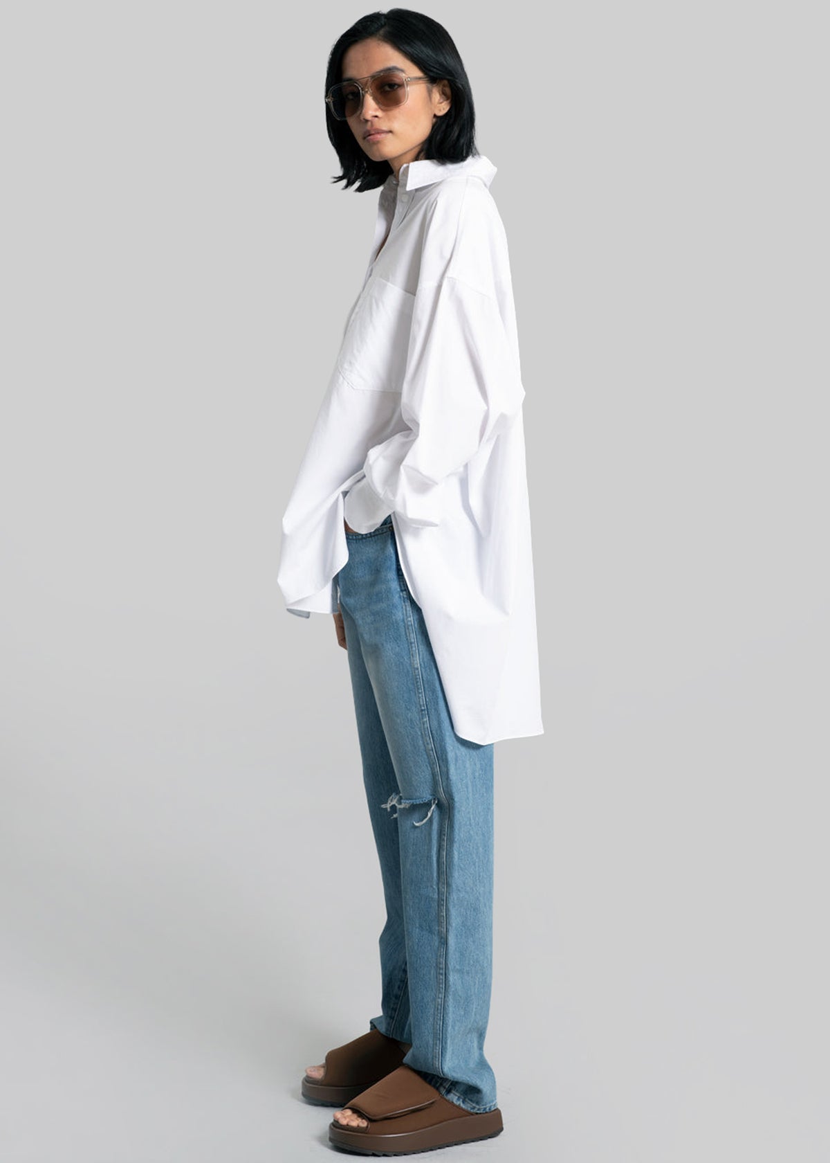 Kat Soft Oversized Shirt - White - 4