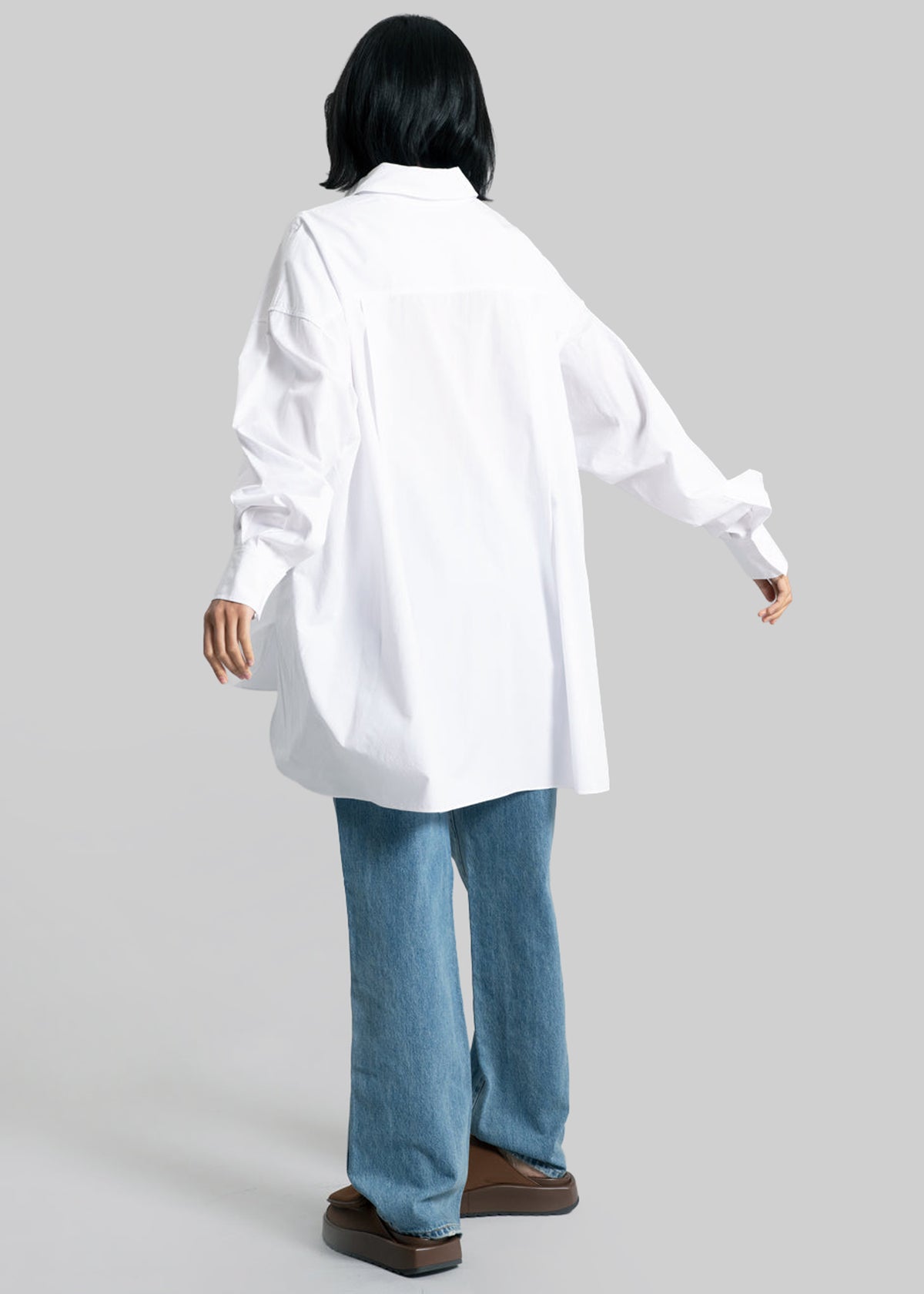 Kat Soft Oversized Shirt - White - 12