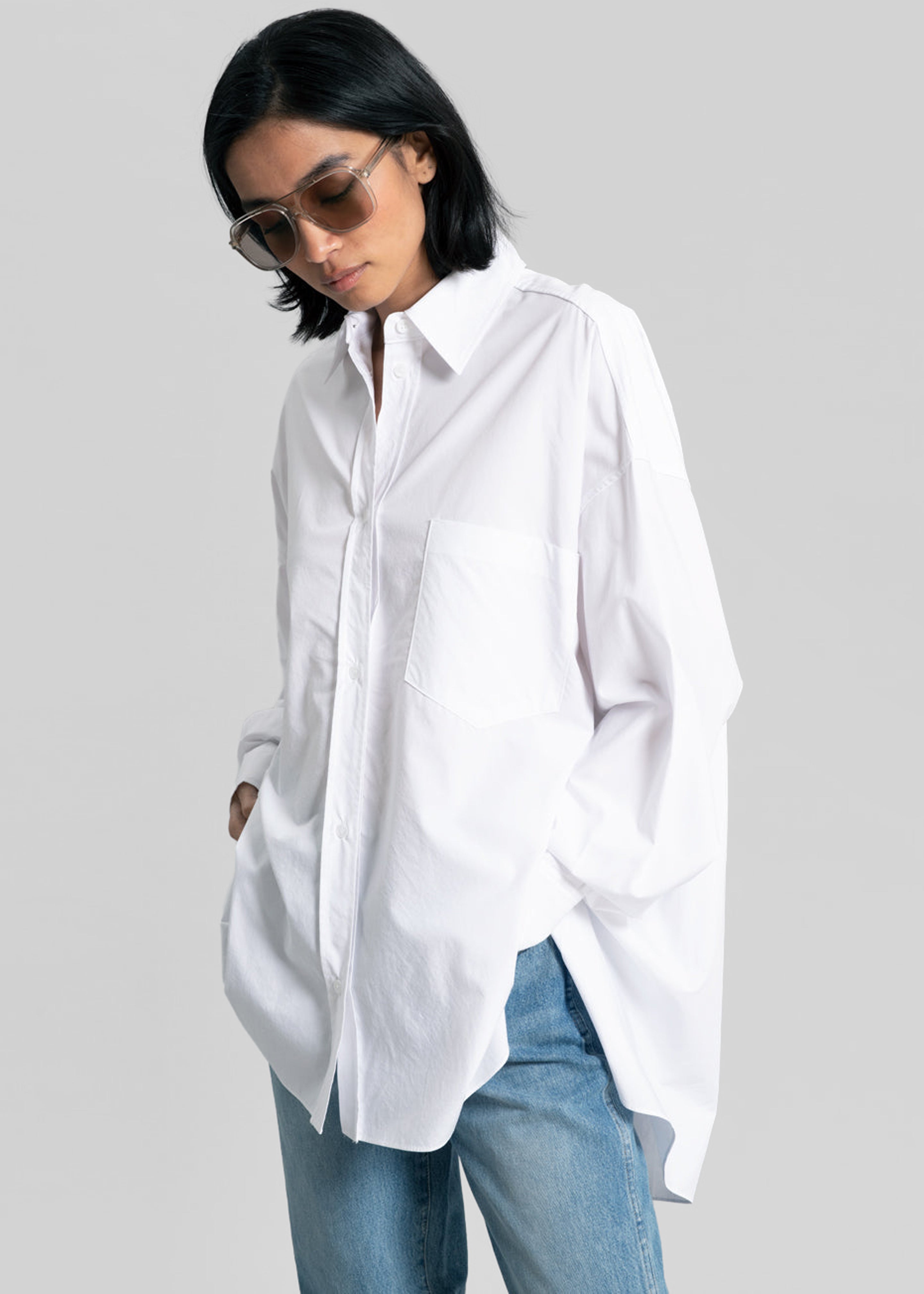 Kat Soft Oversized Shirt - White - 11