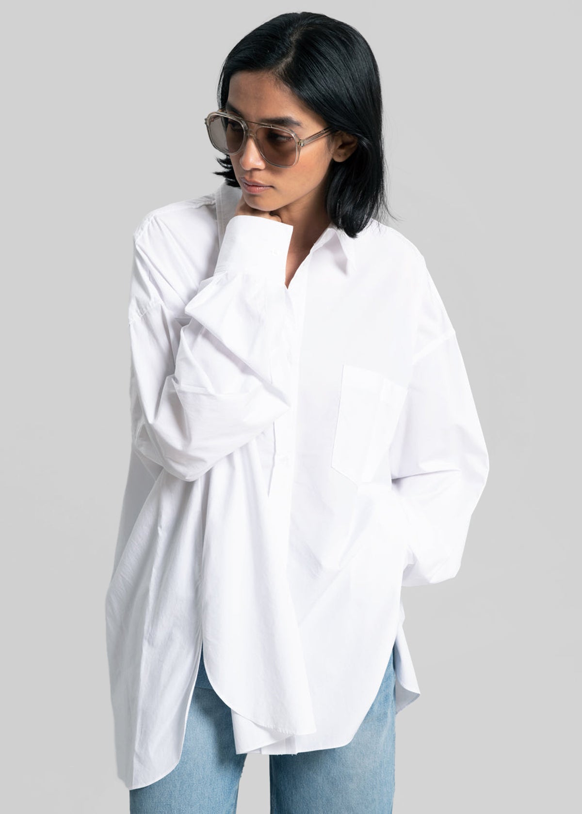 Kat Soft Oversized Shirt - White - 5